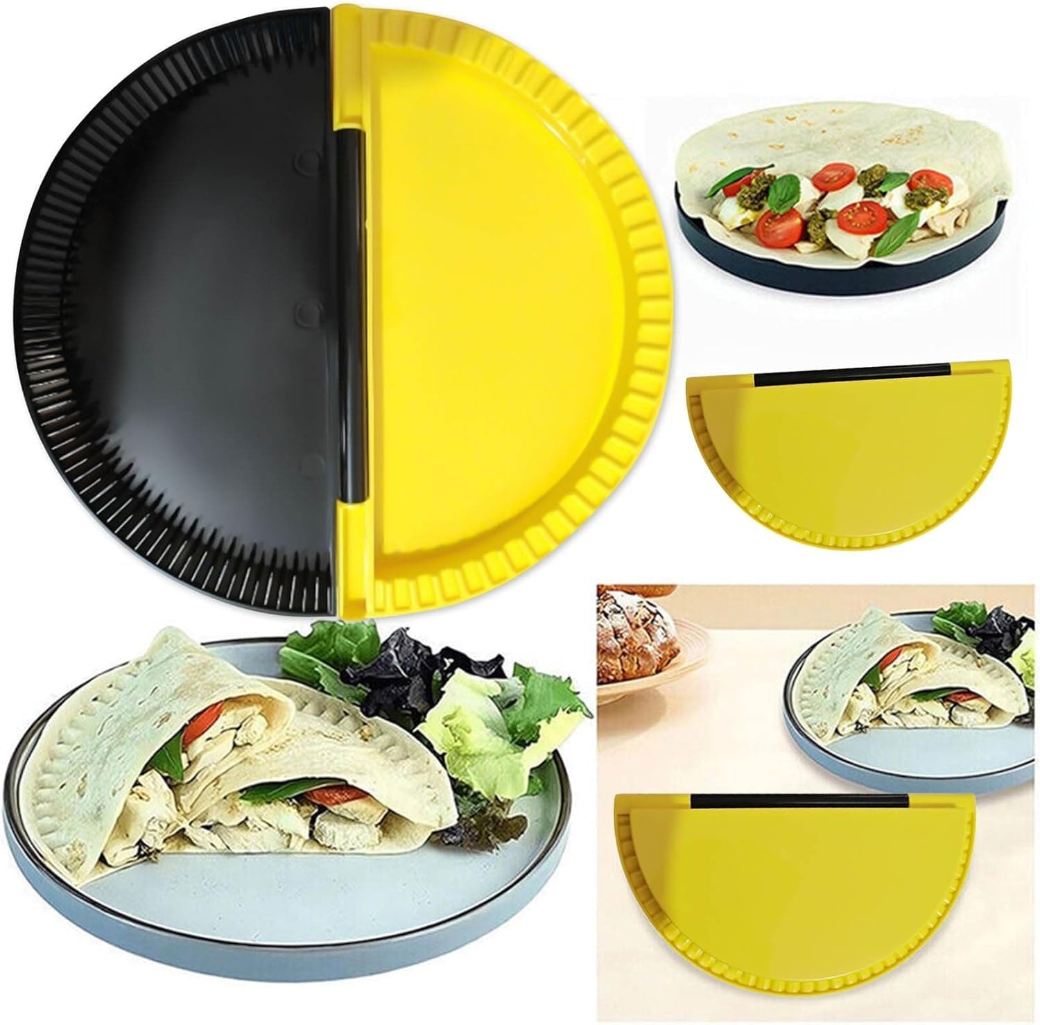 Large Dough Dumpling Press - Multifunctional Empanada Maker & Tortilla Pie Folder - DIY Sandwich & Pasta Making Tool for Breakfast | Perfect for Home Cooking, Meal Prep & Party Snacks