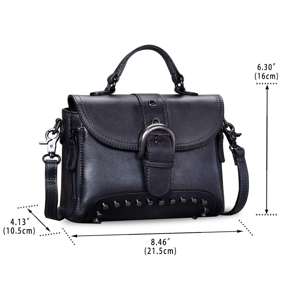 Genuine Leather Small Purse for Women - Vintage Real Leather Shoulder Bag Crossbody Purse with Adjustable Strap | Perfect for Everyday Use, Travel & Date Night