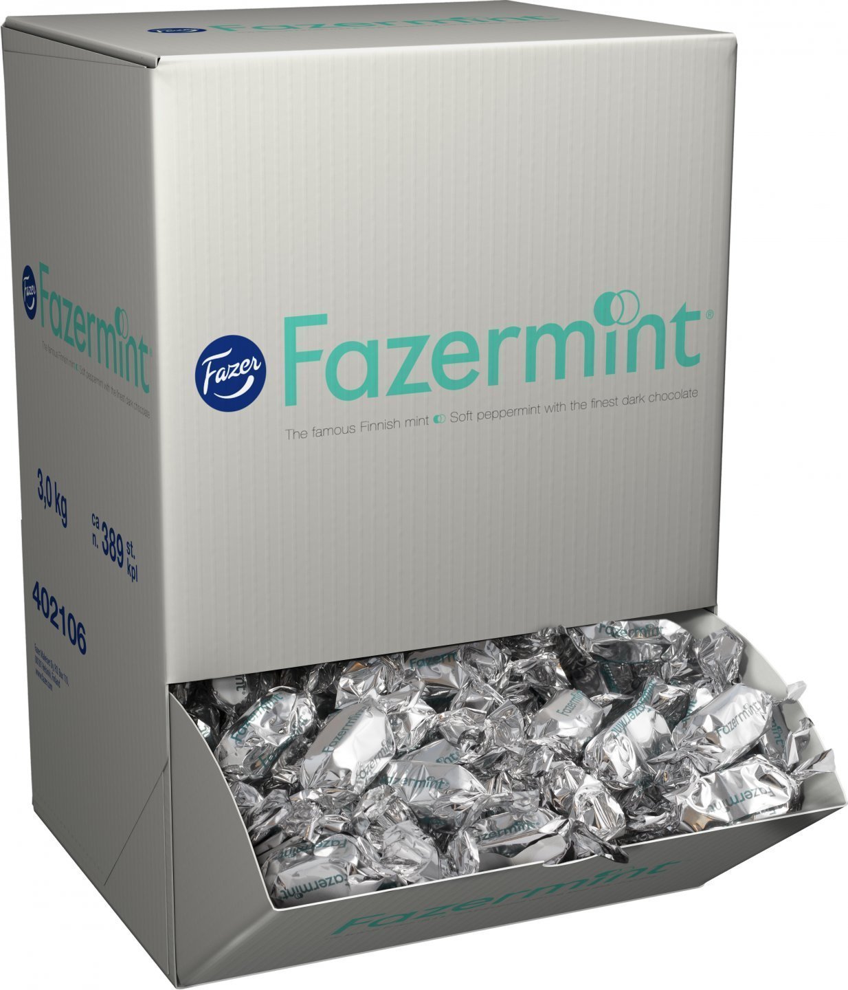 Fazer Fazermint Creamy Mint Dark Chocolate Candies & Pralines - 3.0kg Box | Gourmet Finnish Chocolate Gifts for Holidays, Parties & Dessert Platters