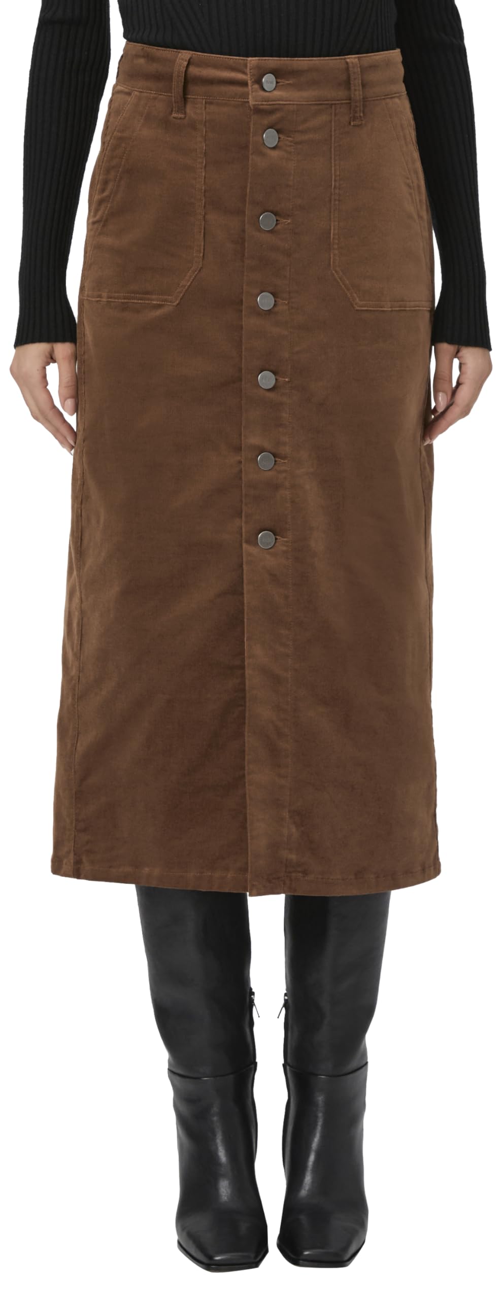 PAIGE Women's Meadow Midi Skirt - Flowy A-Line Skirt with Pockets for Spring & Summer | Perfect for Office, Brunch & Date Nights