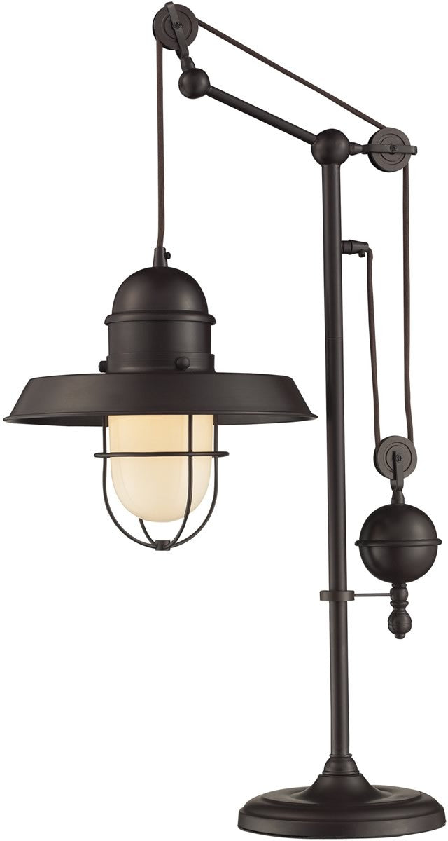 12H Farmhouse 1 Light Table Lamp in Oiled Bronze Finish - Perfect for Bedroom Nightstand, Living Room Side Table, or Office Desk Decor