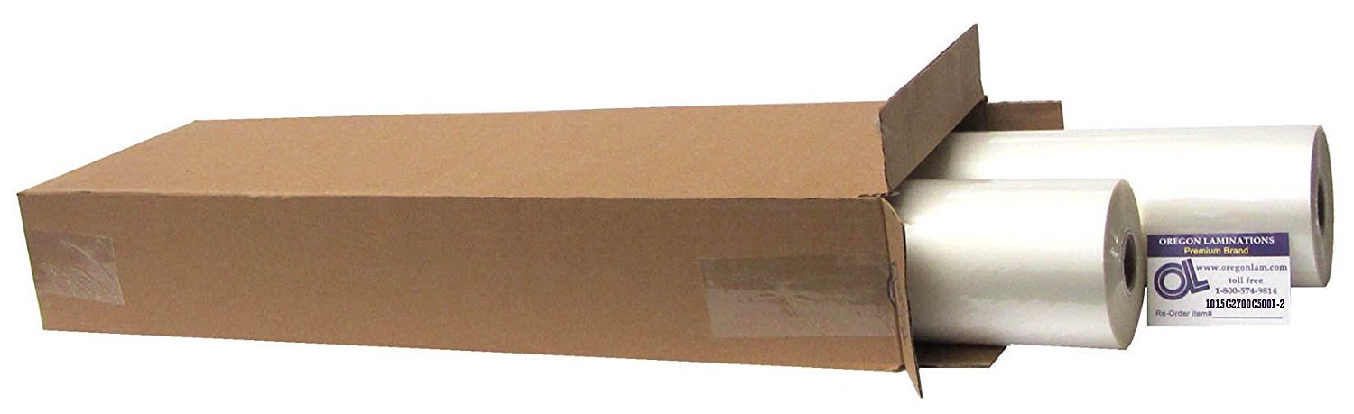 Premium 1.5 Mil Clear Glossy School Laminating Film - 27 Inch x 500 Feet Roll (2 Pack) for Documents, Posters & Classroom Projects - Ideal for Teachers & Office Use