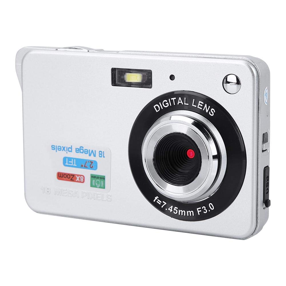 Kids Digital Camera for Girls Age 3-10 | 1080P HD Video Camera with 2.0 Inch TFT Screen | Supports 32GB TF Card | Perfect Birthday Gift & Travel Companion (Silver)