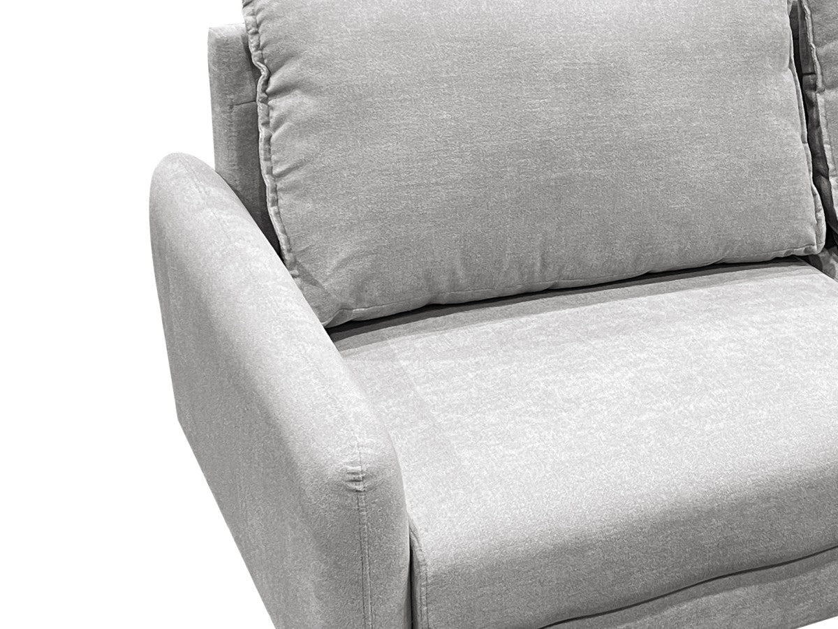 3 Seater Sofa Light Grey - Modern Living Room Furniture for Small Spaces, Apartments & Cozy Homes | Durable Fabric, Comfortable Cushions | Perfect for Relaxing, Entertaining & Family Gatherings