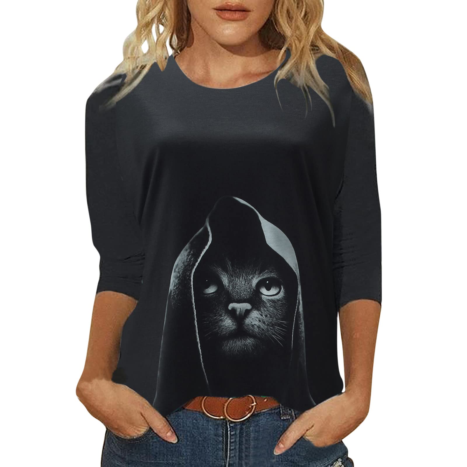 Cute Graphic Print Women's Pullover Sweatshirt - Casual Lounge Tops for Women - Perfect for Relaxing at Home, Weekend Outings & Coffee Dates