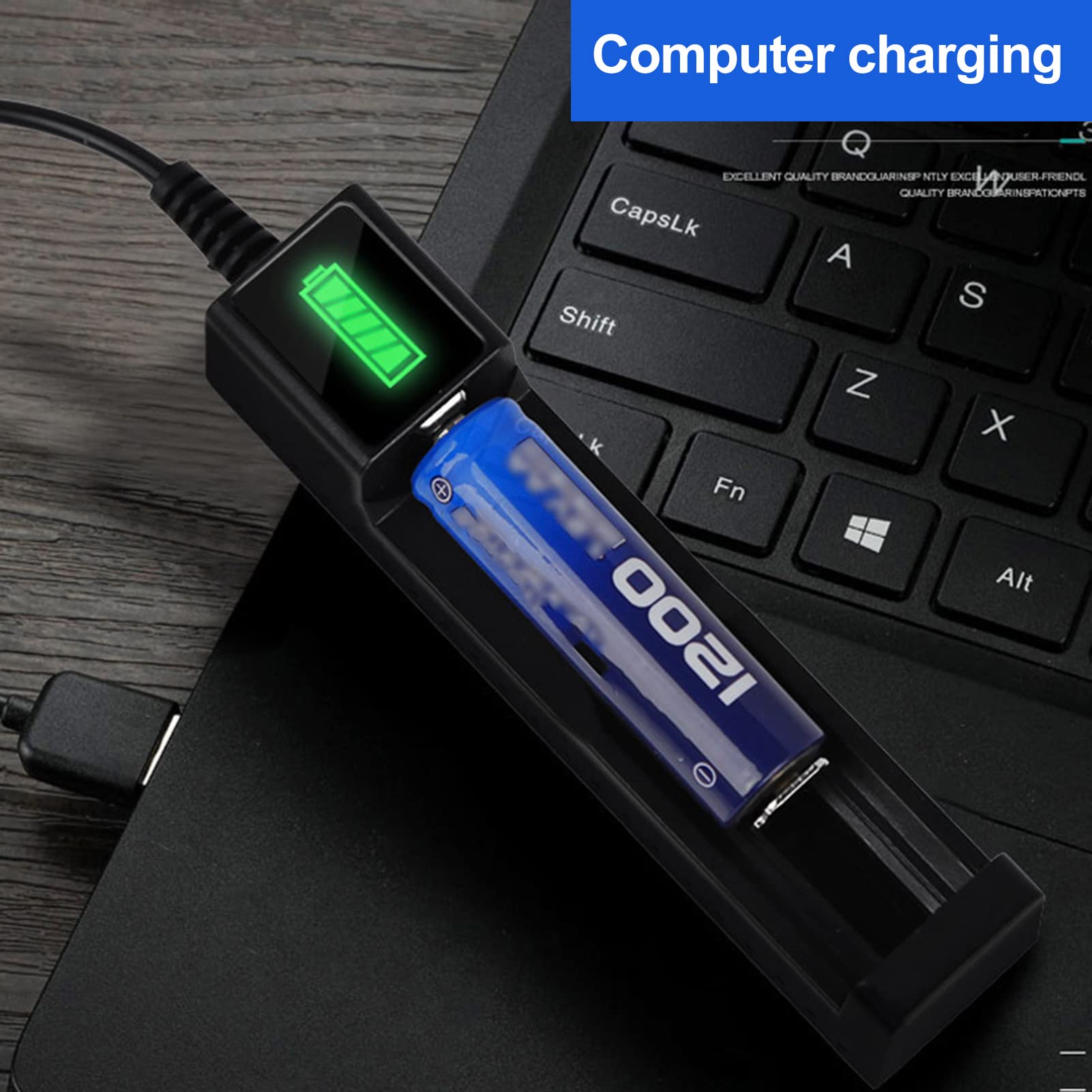 Universal USB Rechargeable Battery Charger for AA AAA Li-ion 10440 14500 16340 16650 14650 18350 18500 18650 Batteries - LED Indicator & Fast Charging - Perfect for Cameras, Flashlights, Toys, and Electronic Devices