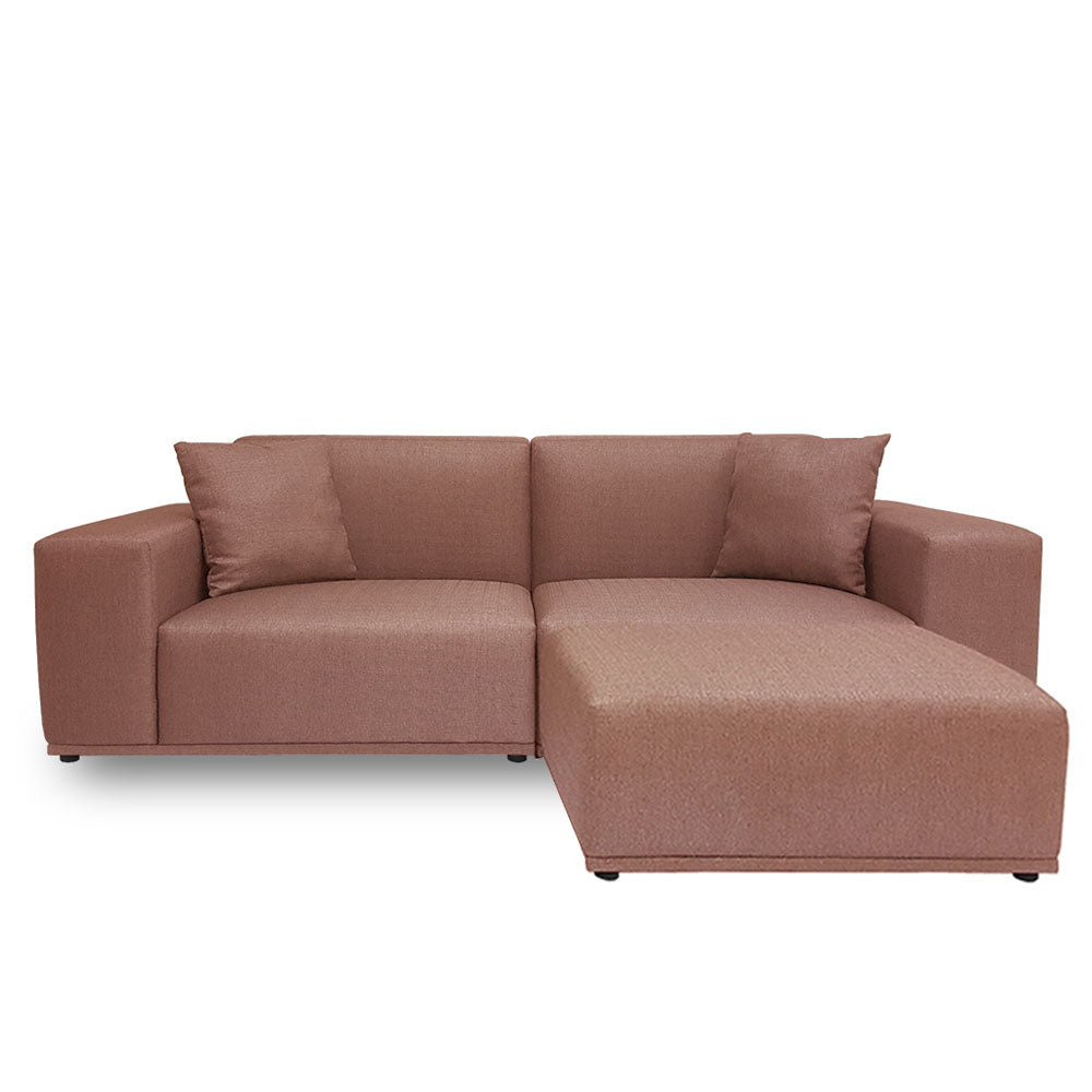 3 Seater Modular Sofa with Ottoman | EcoClean Fabric | Modern Living Room Furniture for Small Spaces | Perfect for Apartments & Home Offices