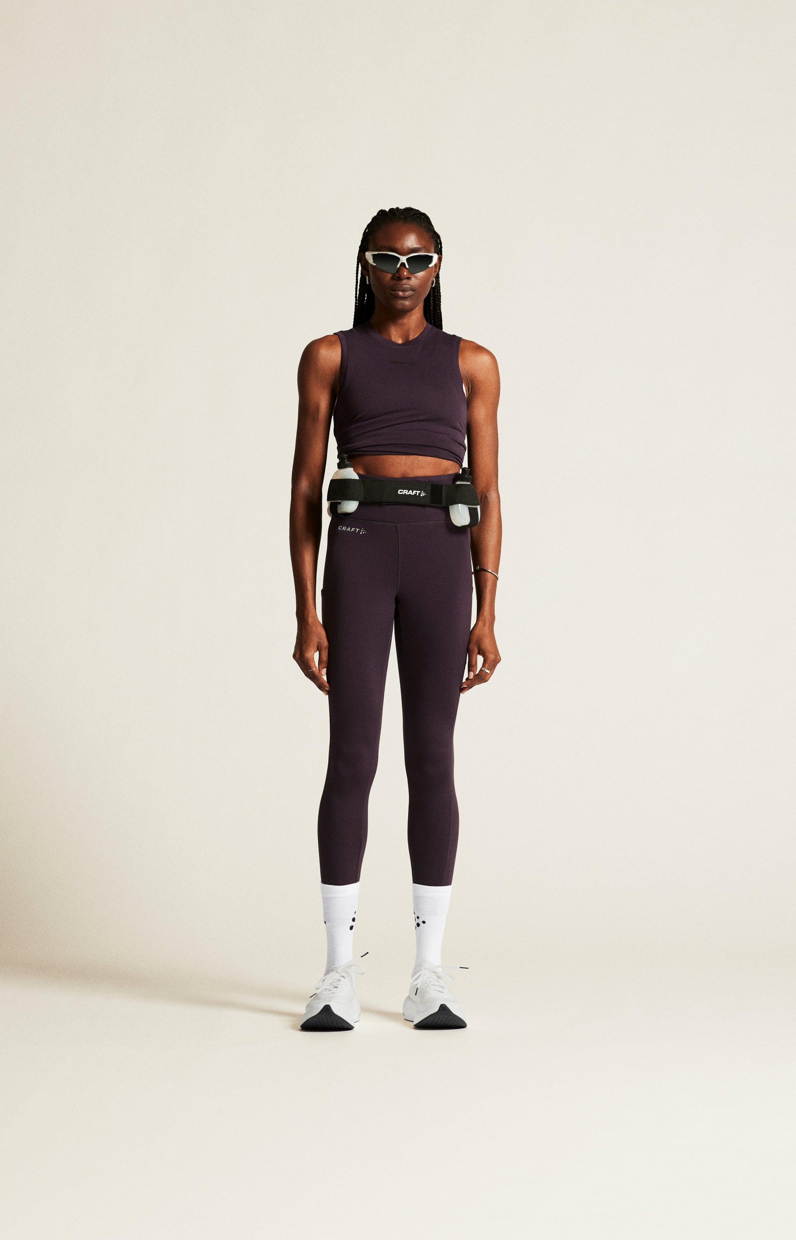 Women's ADV Essence High Waist Thermal Tights - Dark Plum | Winter Running, Yoga & Cold Weather Workout Leggings