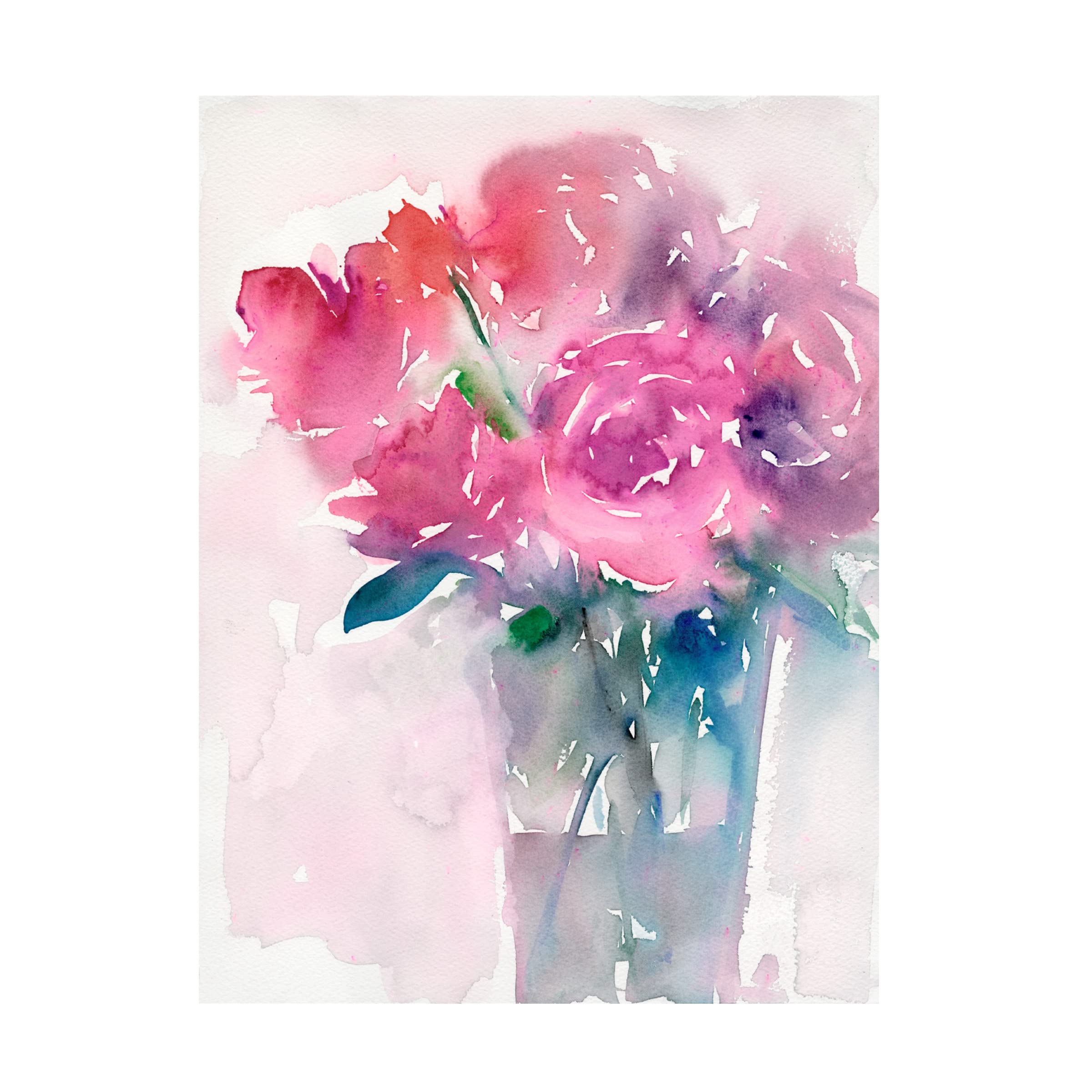Samuel Dixon 'Half A Dozen' Canvas Wall Art Print - Modern Abstract Painting for Living Room, Bedroom & Office Decor