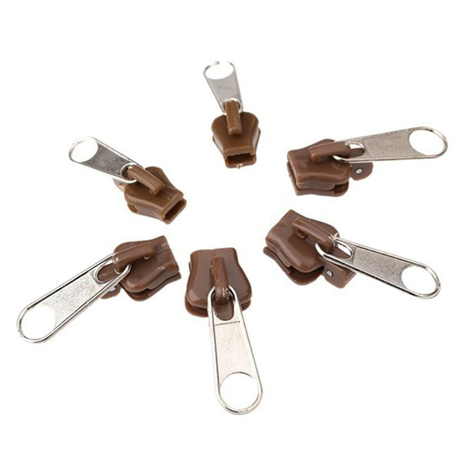 6pcs Universal Zipper Repair Kit - Strong Sliding Teeth Replacement for Jackets, Bags & Pants - Instant Fix for Broken Zippers (Color: CE) - Perfect for Travel, Outdoor Gear & Clothing Emergency Repairs