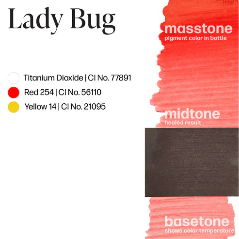 Lady Bug Permablend Professional Tattoo Ink - High-Quality, Vibrant Colors for Tattoo Artists | Perfect for Realism, Watercolor & Fine Line Tattoos