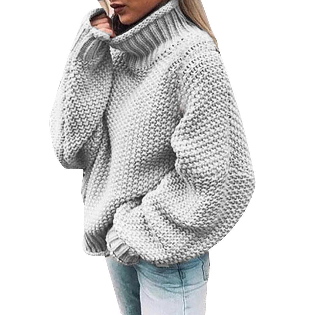 Women's Winter Turtleneck Sweater - Knitted Pullover Jumper with Deep Metal Buttons | Cozy Casual Wear for Office, Dating & Holiday Outfits