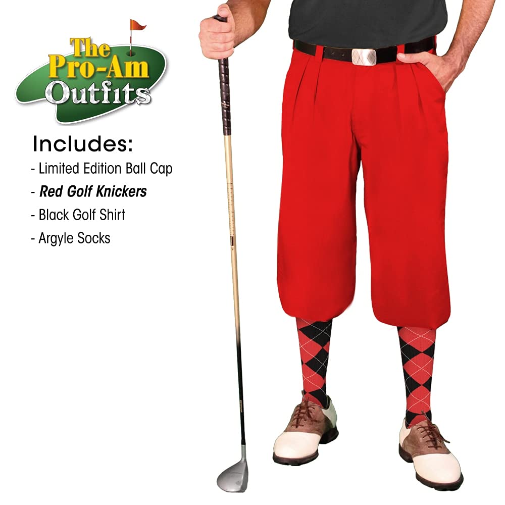 **Men's Stylish Outfit Set - Red Microfiber Polo Shirt, Limited Edition Ball Cap & Over-The-Calf Argyle Socks | Perfect for Golf, Casual Wear & Outdoor Activities**