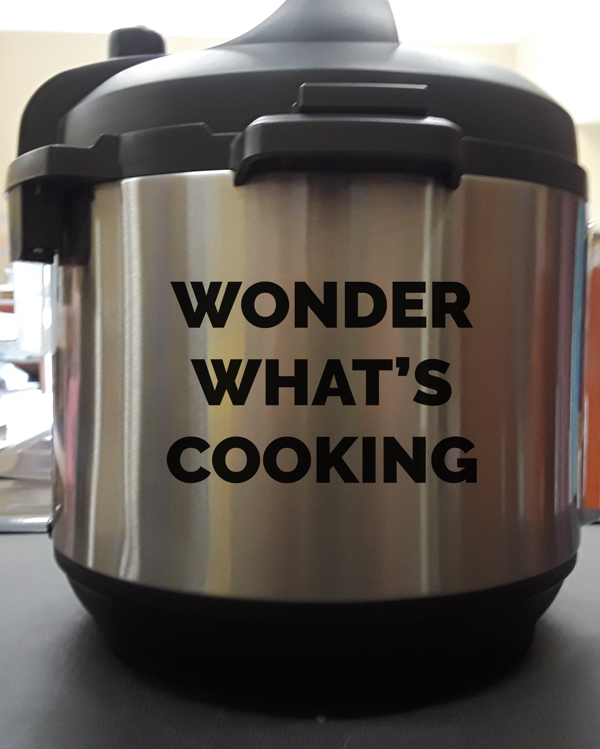 Black 7 Inch Vinyl Decal Sticker for Pressure Cooker - Heat Resistant Kitchen Decoration for Instant Pot, Crock-Pot - Perfect for Home Cooking & Gift Giving