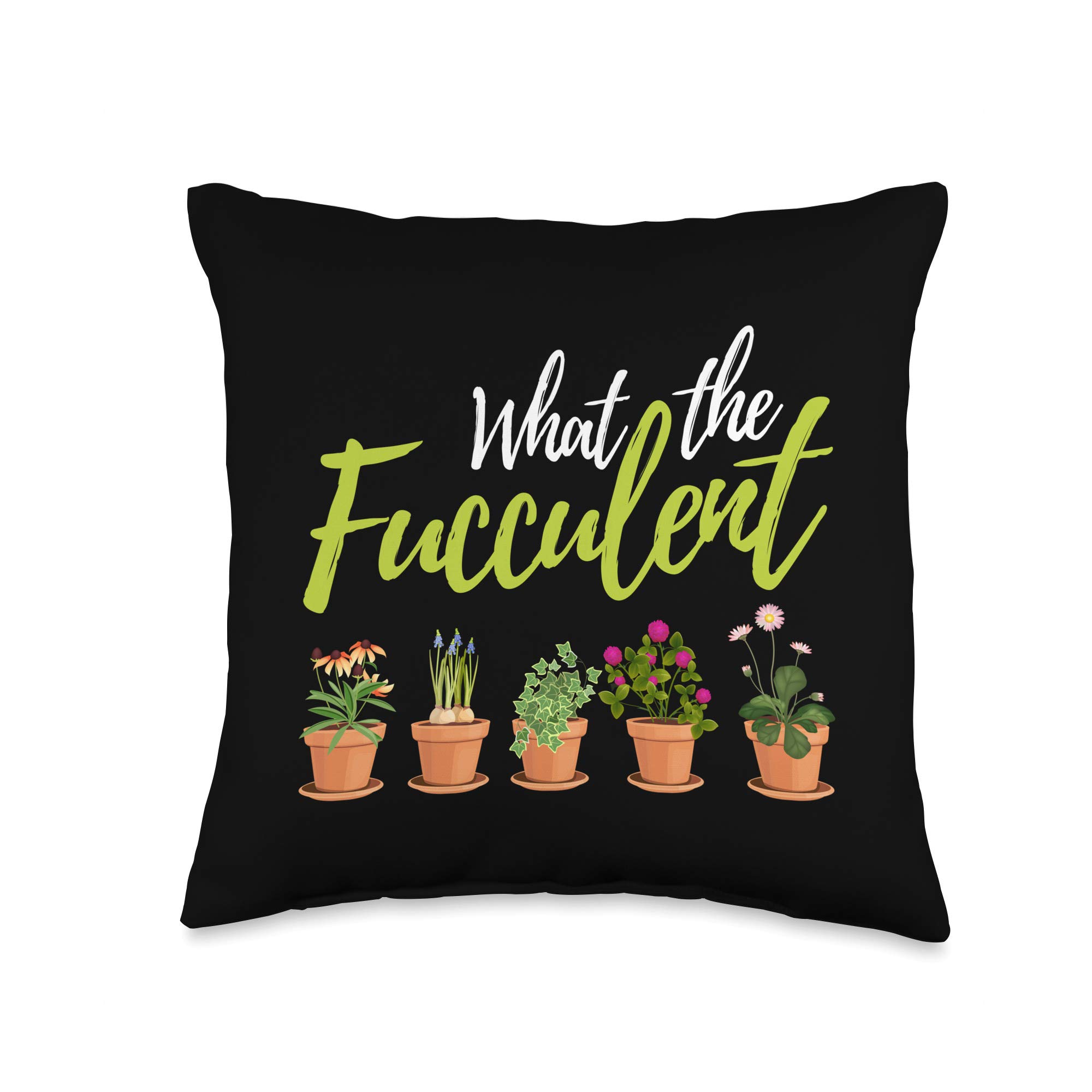 Funny Succulent Cactus Vegan Throw Pillow - Soft Decorative Couch Pillow for Home, Office & Garden Decor - Perfect Gift for Plant Lovers