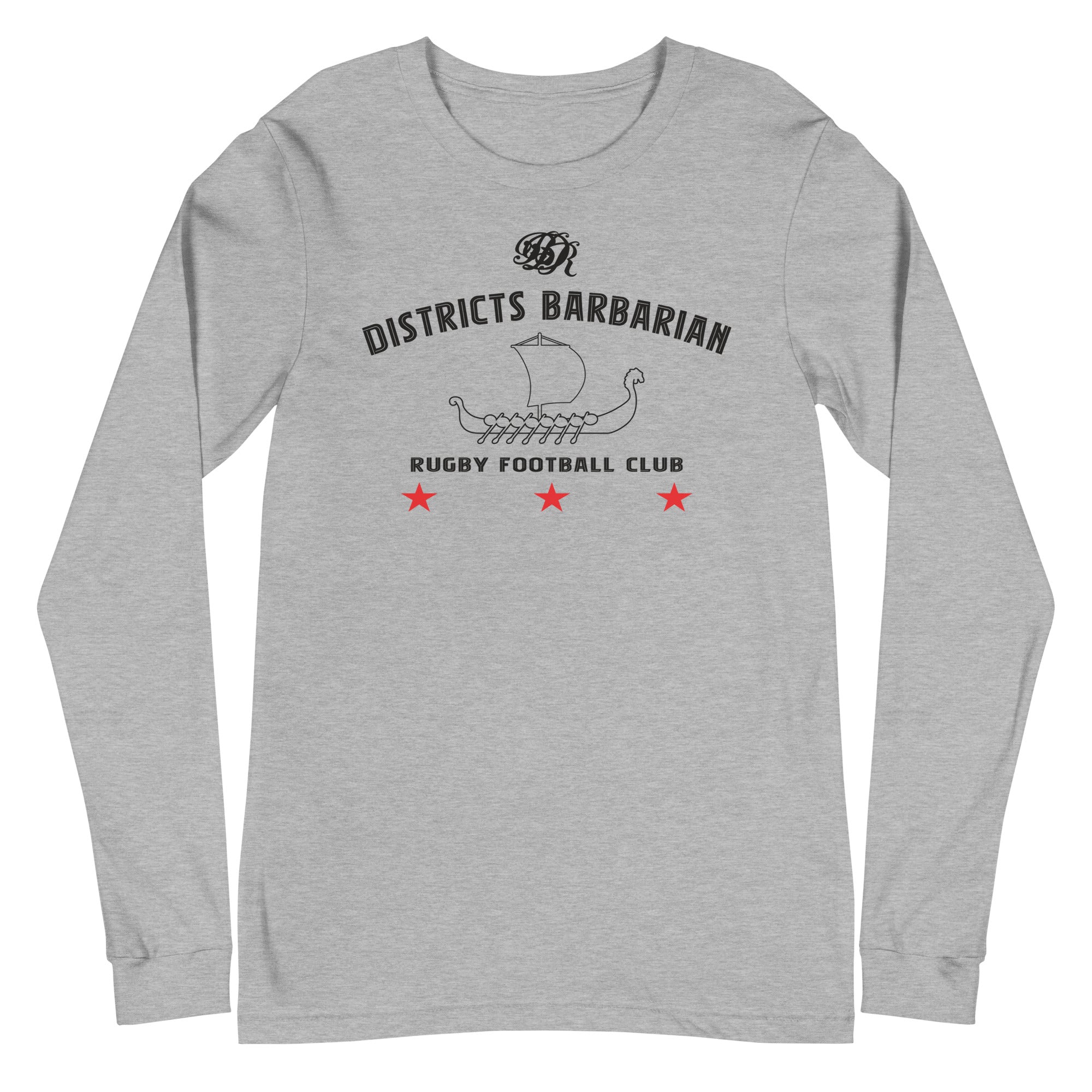 Districts Barbarian RFC Long Sleeve Social Tee - Men's Casual Graphic T-Shirt for Football Fans | Perfect for Game Day, Tailgating & Streetwear