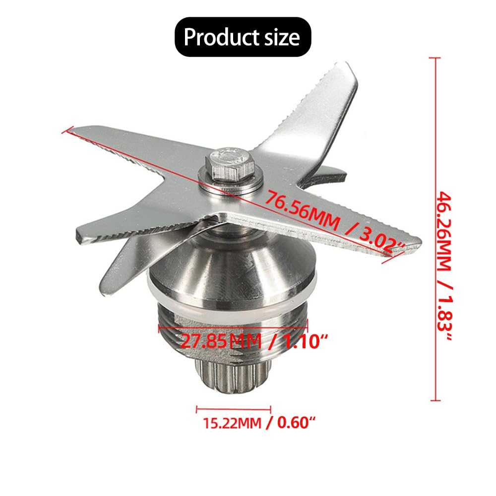 Premium Stainless Steel Wet Blade Replacement for Vitamix 5200 Series - Compatible with 64oz & 32oz Containers - High-Quality Direct Fit Blender Accessories - Perfect for Smoothies, Soups, and Nut Butters