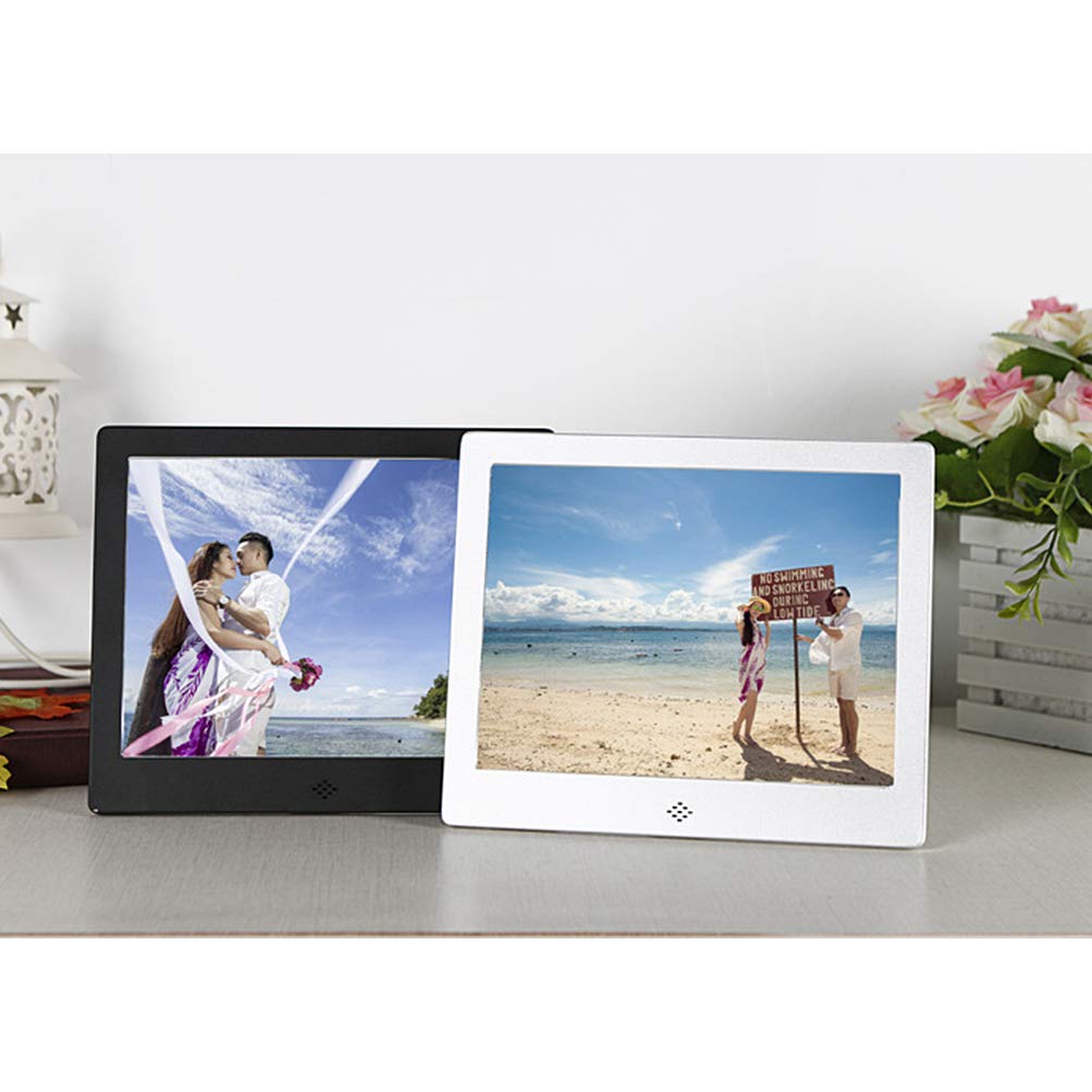 8 Inch Digital Picture Frame with IPS HD Screen - MP3/MP4 Video Player, Clock & Calendar - Remote Control Included (Black) - Perfect for Home Decor, Office Display & Gift Giving