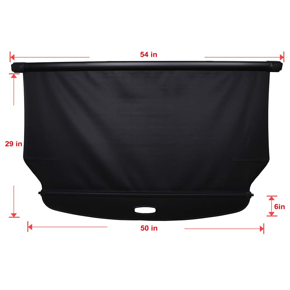 ECCPP Retractable Cargo Cover for 2007-2012 Mitsubishi Outlander SUV - Rear Trunk Shade & Luggage Security Tonneau Cover | Perfect for Road Trips, Grocery Hauling & Protecting Valuables