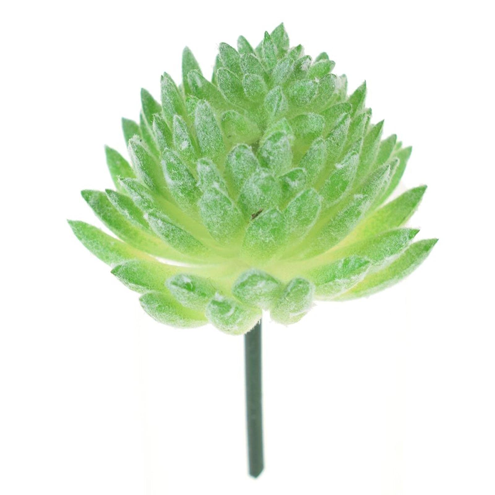 Realistic Artificial Succulents Plants - 1PC Green Flocked Mini Fake Cactus Bonsai for Home, Office & Party Decor | Low-Maintenance Desktop & Garden Decoration | Perfect for Indoor Plants, Wedding Centerpieces & DIY Projects