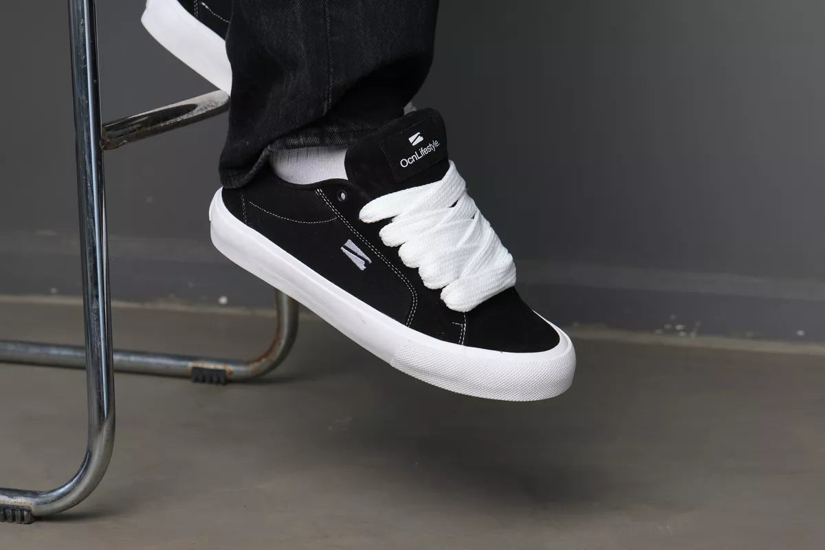 Ocn Lincoln City Black & White Sneakers for Men - Comfortable Casual Shoes for Walking, Running & Everyday Wear