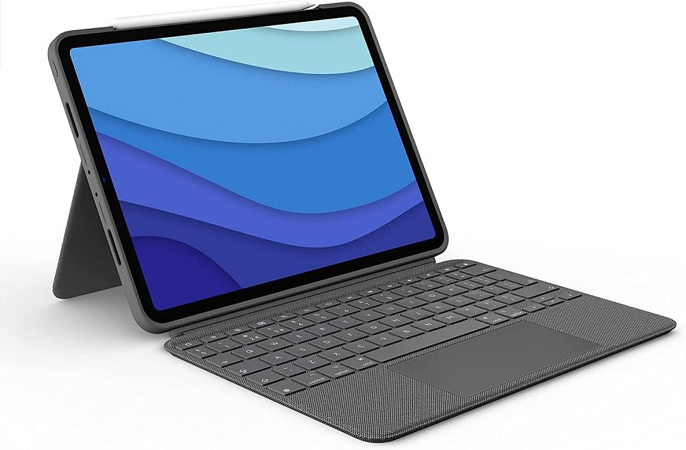 Logitech Combo Touch Keyboard Case for iPad Pro 11-inch (1st-4th Gen 2018-2022) - Detachable Backlit Keyboard with Trackpad - Oxford Gray (US Layout) - Perfect for Work, Study & Creative Projects