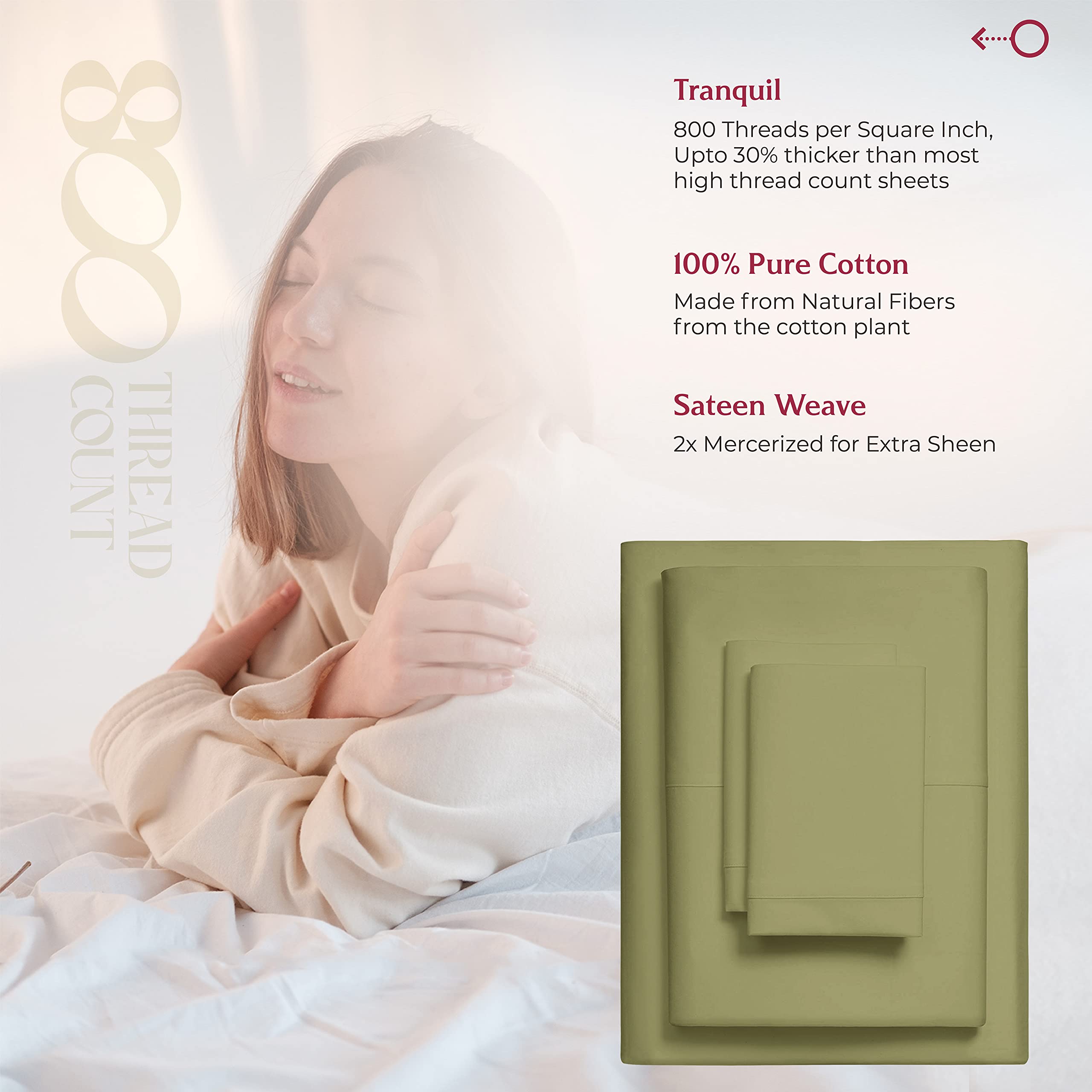 Luxury 100% Egyptian Cotton King Size Sheets Set - 4 PC 800 Thread Count Sateen Weave Bedding with 16