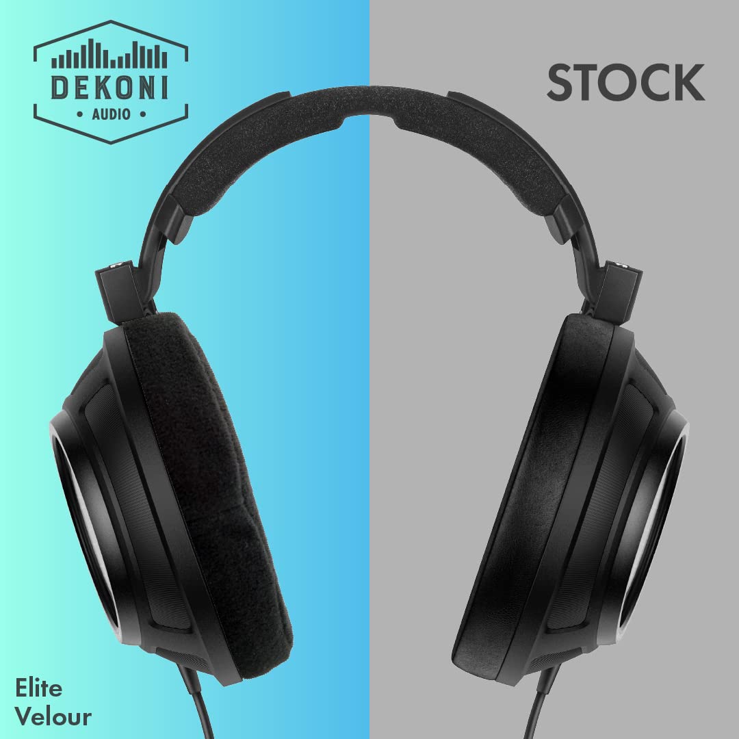 Dekoni Elite Velour Replacement Ear Pads for Sennheiser HD 820 Audiophile Headphones - Premium Comfort & Enhanced Sound for Music, Gaming & Studio Use