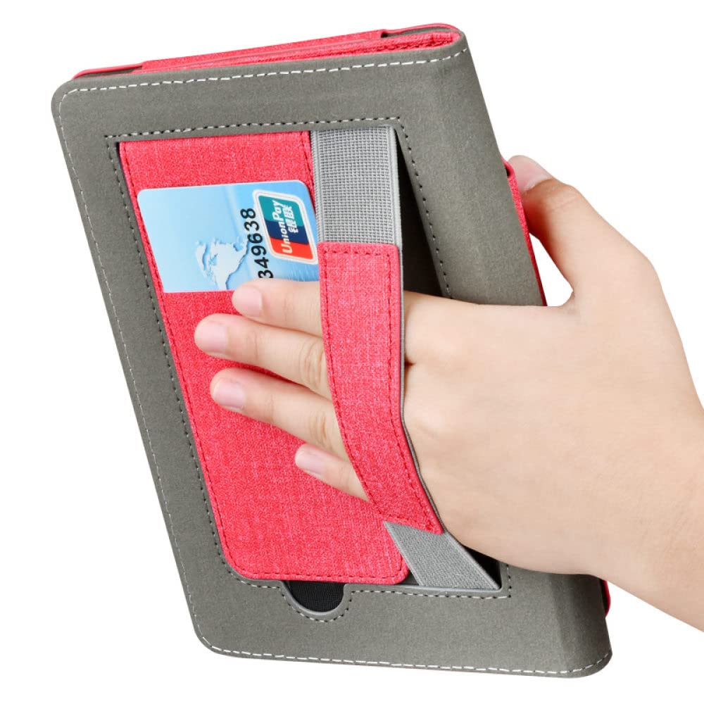 Premium Leather Stand Case for Kindle Paperwhite 5-6.8 Inch (11th Gen 2021) & Signature Edition - Protective Cover with Hand Strap & Auto Wake/Sleep - Golden E-Reader Accessory for Reading, Travel & Gifts