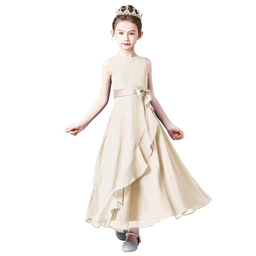 Junior Bridesmaid Dresses for Teens - Ankle-Length Flower Girl Gowns for Wedding Party | Perfect for Kids' Formal Occasions, Church Events & Special Celebrations