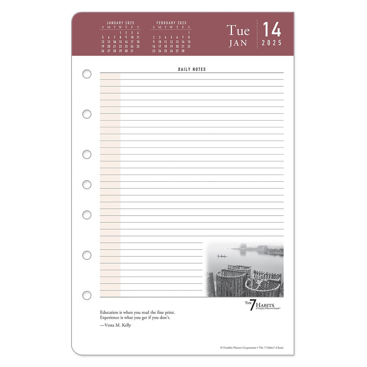 FranklinCovey 7 Habits Two Page Per Day Ring-Bound Planner 2025 (Classic Edition, January - December) - Daily Productivity Organizer for Goal Setting & Time Management - Perfect for Professionals, Students & Entrepreneurs