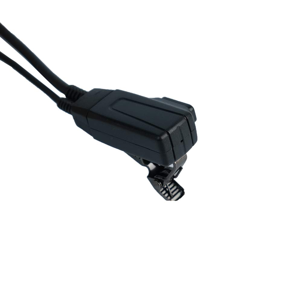 XPR 6550 Surveillance Earpiece - D-Shape Covert Ear Piece with PTT Mic for Motorola XPR7550, XPR6350, XPR7350, 7550e, 7580e Walkie Talkies - Ideal for Security, Law Enforcement & Event Staff Communication
