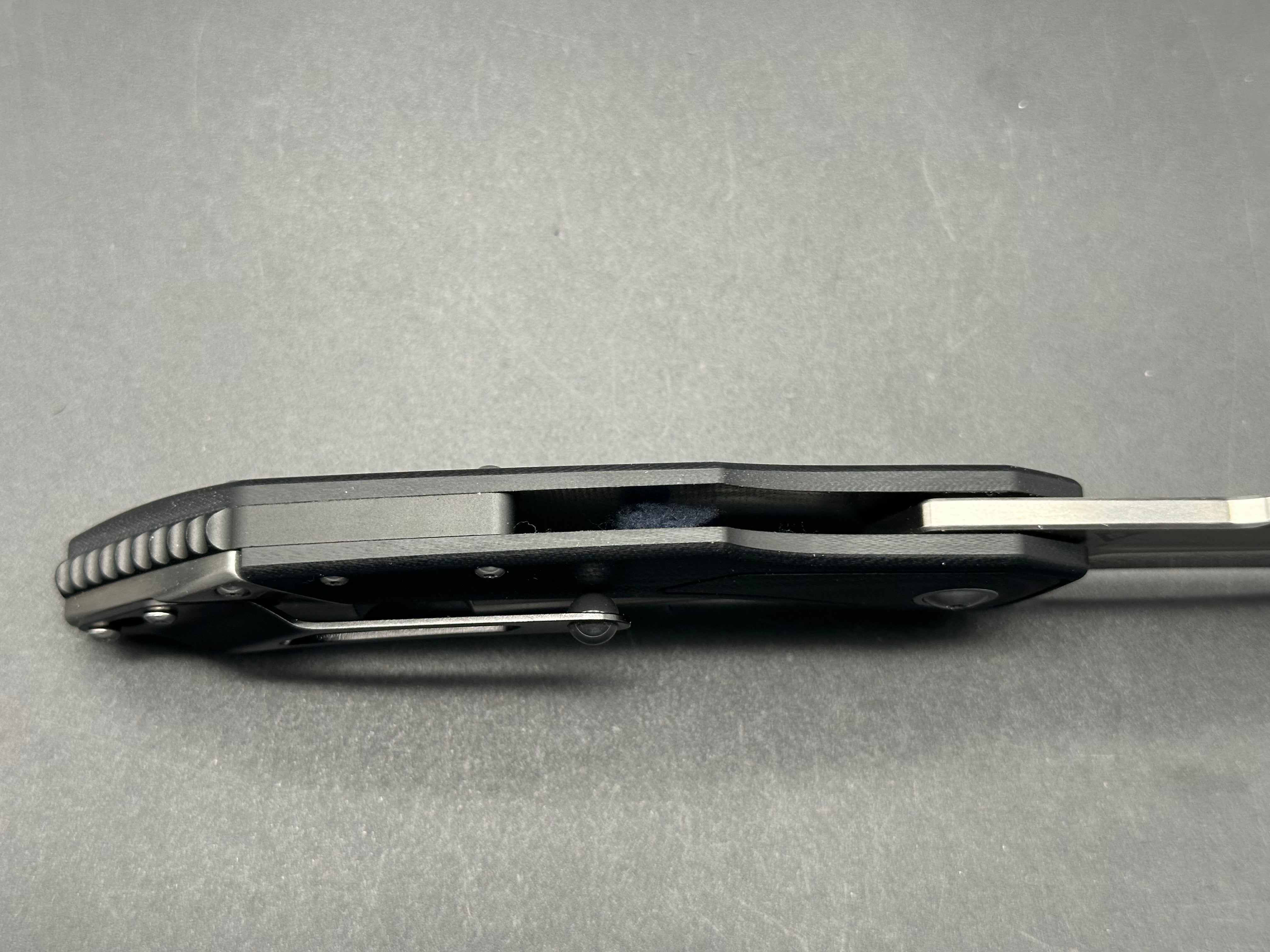 Begg Knives Astio Frame Lock Folding Knife - Black G10 Handle, 3.5