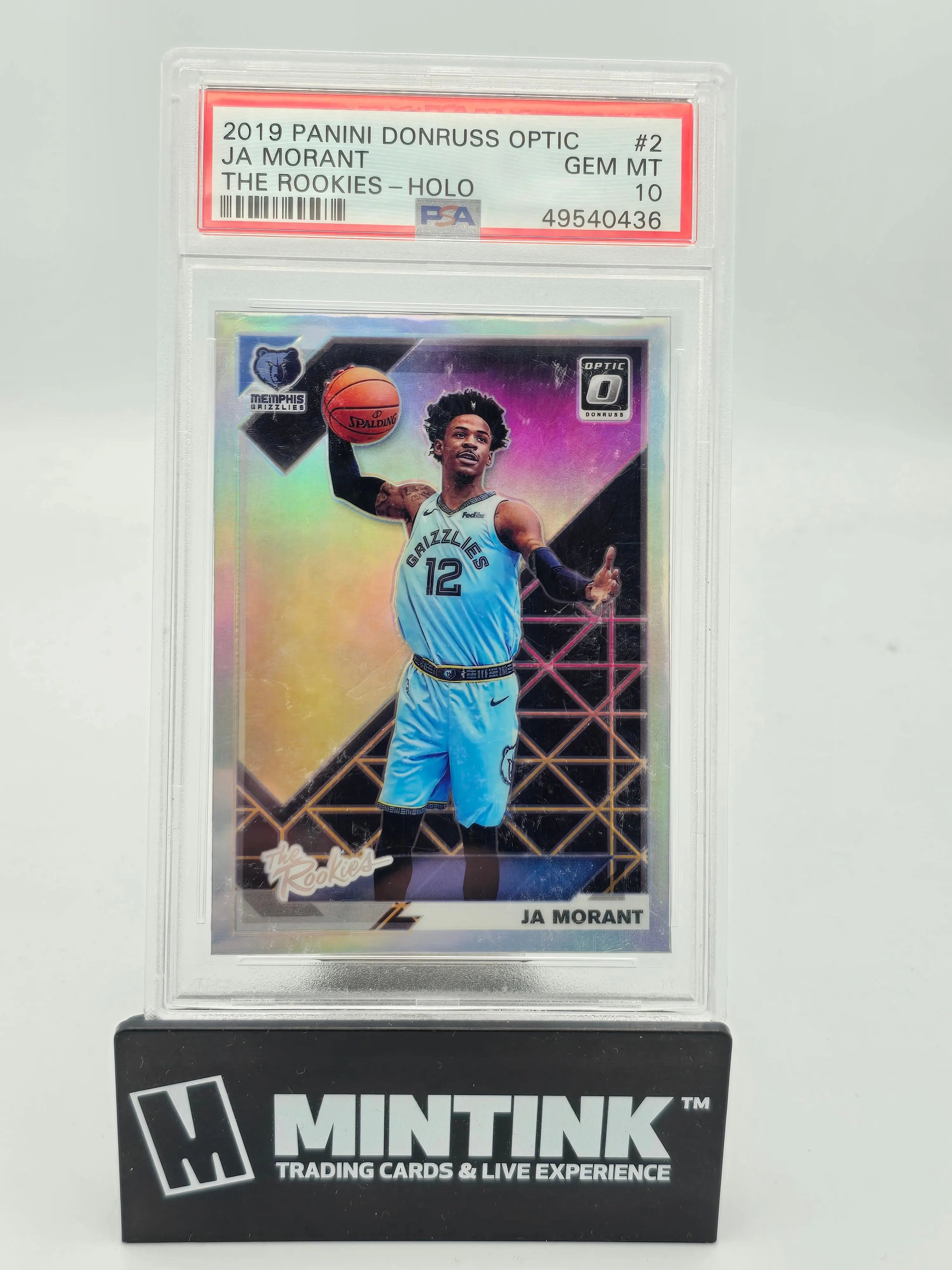 2019 Panini Donruss Optic The Rookies Holo Ja Morant #2 PSA 10 Graded Basketball Card - Perfect for Collectors, Investment & Sports Memorabilia Displays