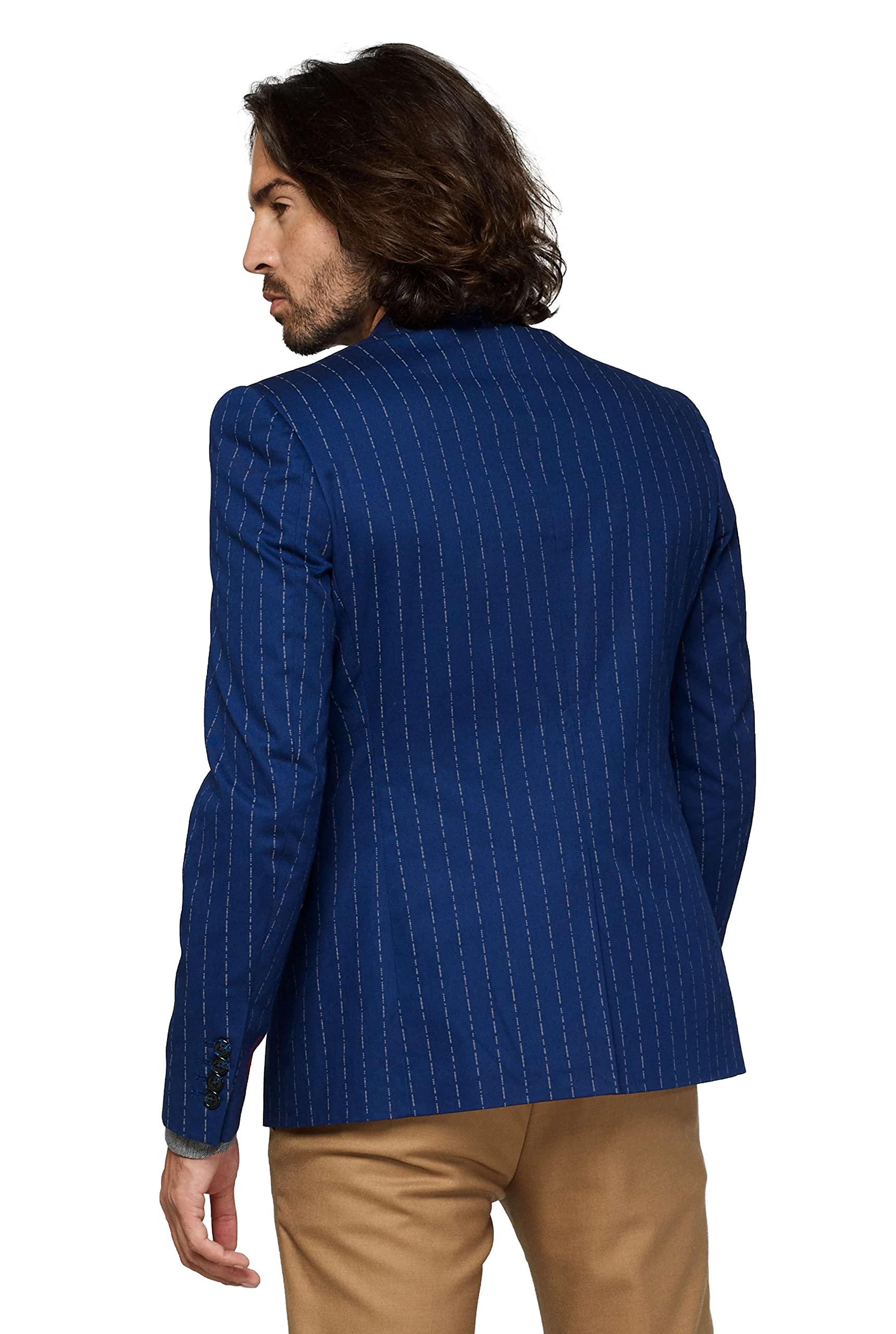 Opposuits Men's Tall Captain Uniform Costume - Navy Blue - Halloween, Cosplay, and Themed Party Outfit