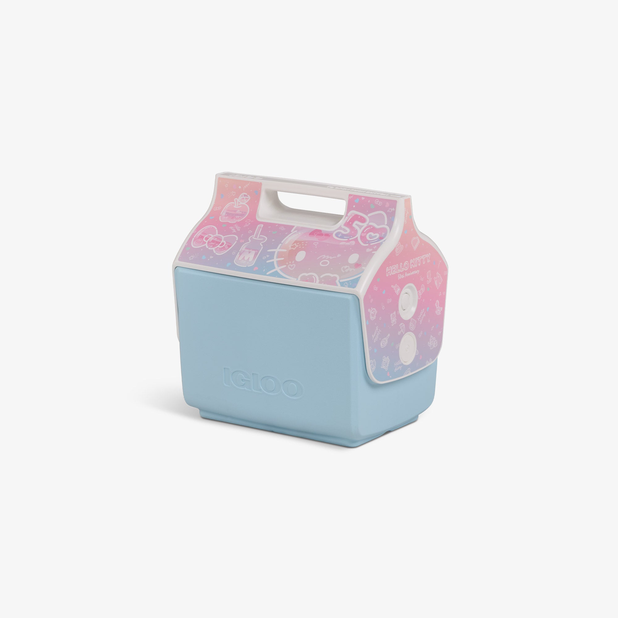 Hello Kitty 50th Anniversary 7 Qt Insulated Cooler for Kids - Portable Picnic Lunch Box for School, Beach & Outdoor Adventures
