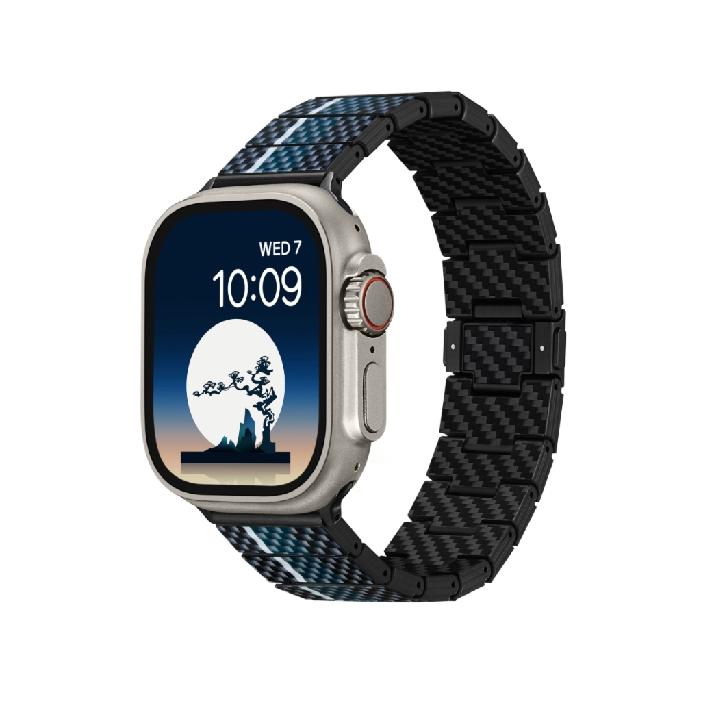 Premium Carbon Fiber Watch Band for Apple Watch Series 8/7/6/SE - Lightweight & Durable Replacement Strap for Workout, Running & Everyday Use