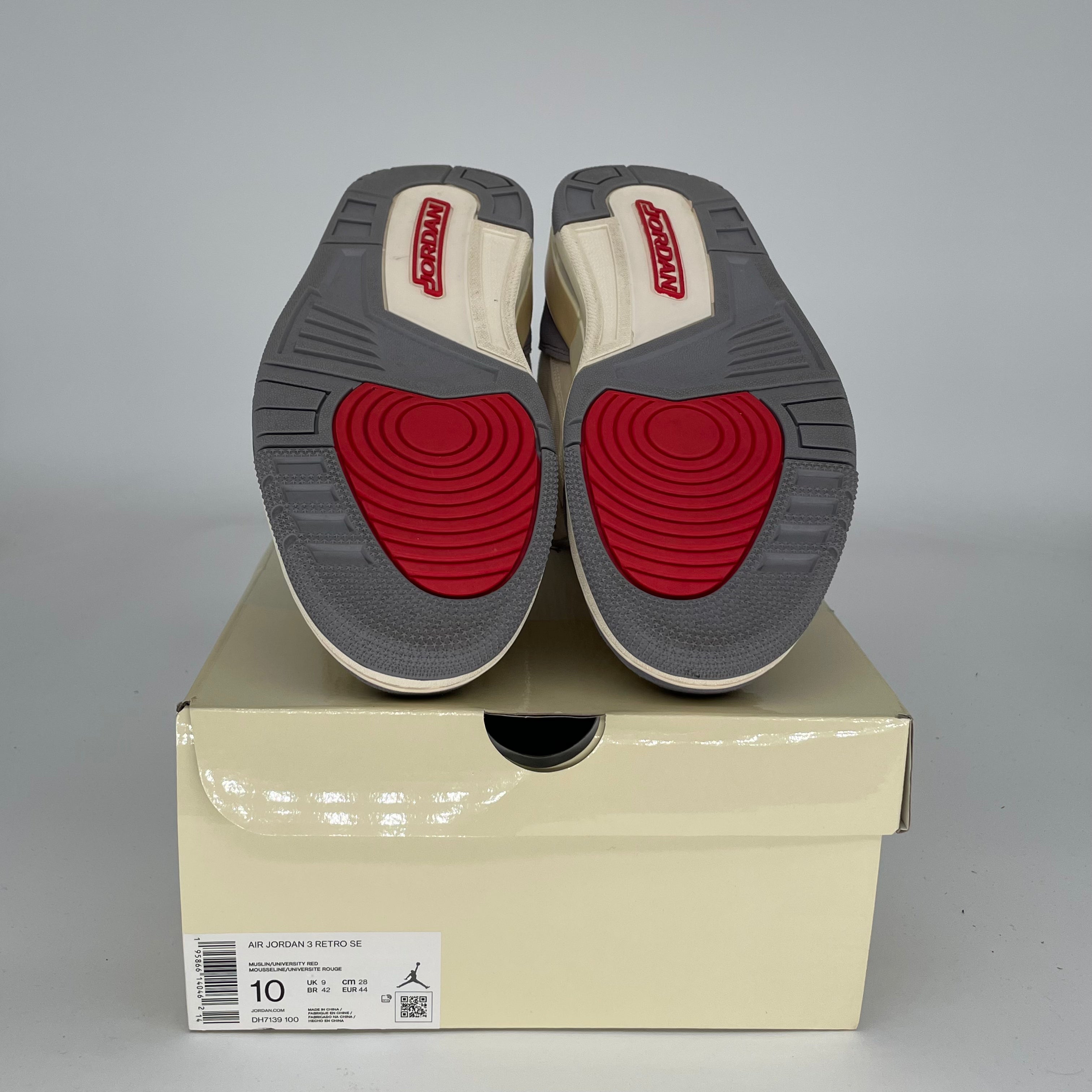 Air Jordan 3 Retro 'Muslin' Men's Basketball Shoes Size 10 - DH7139-100 | Authentic Sneakers for Casual Wear, Street Style & Sneaker Collectors