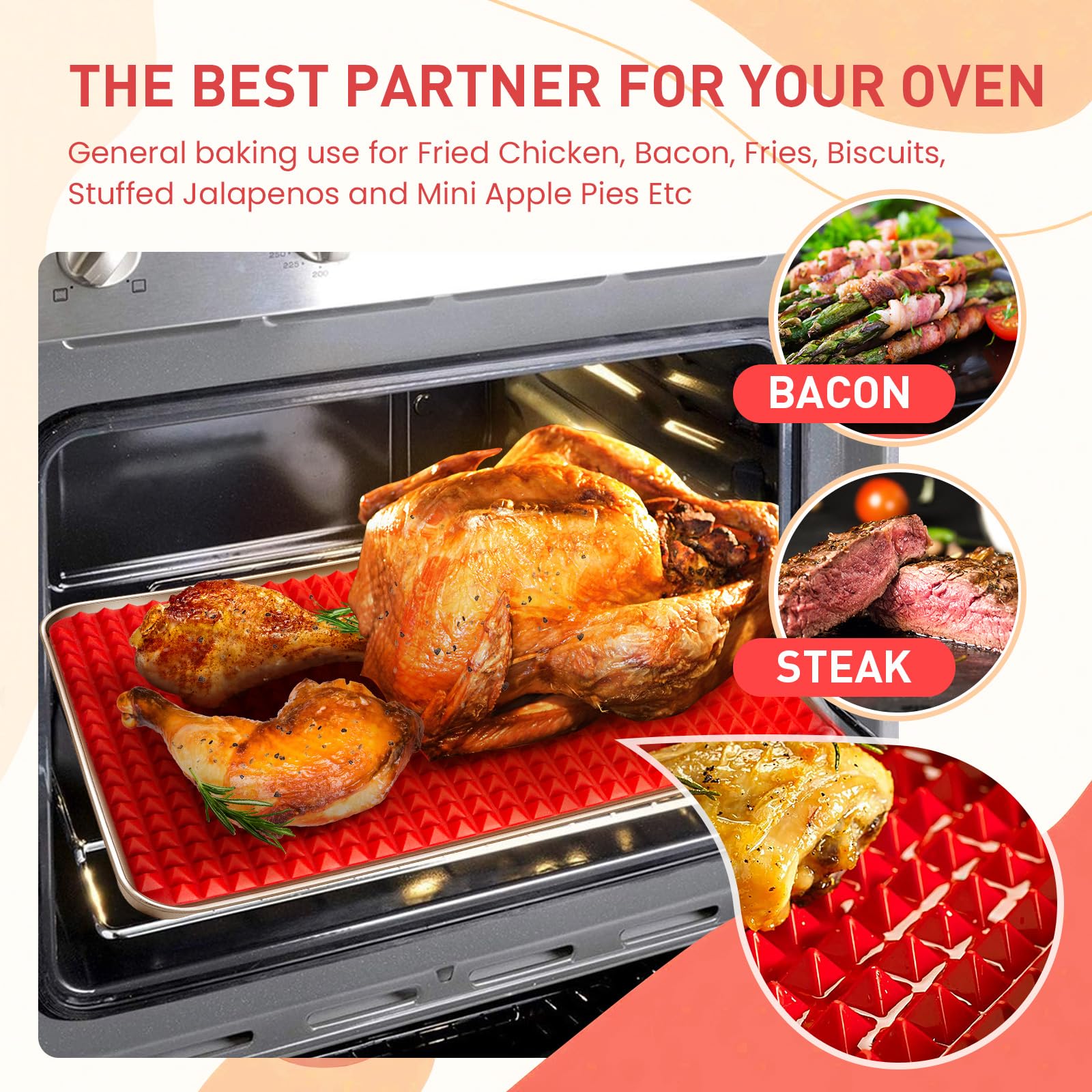 Non-Stick Silicone Baking Mat Set (2 Pack) - 16
