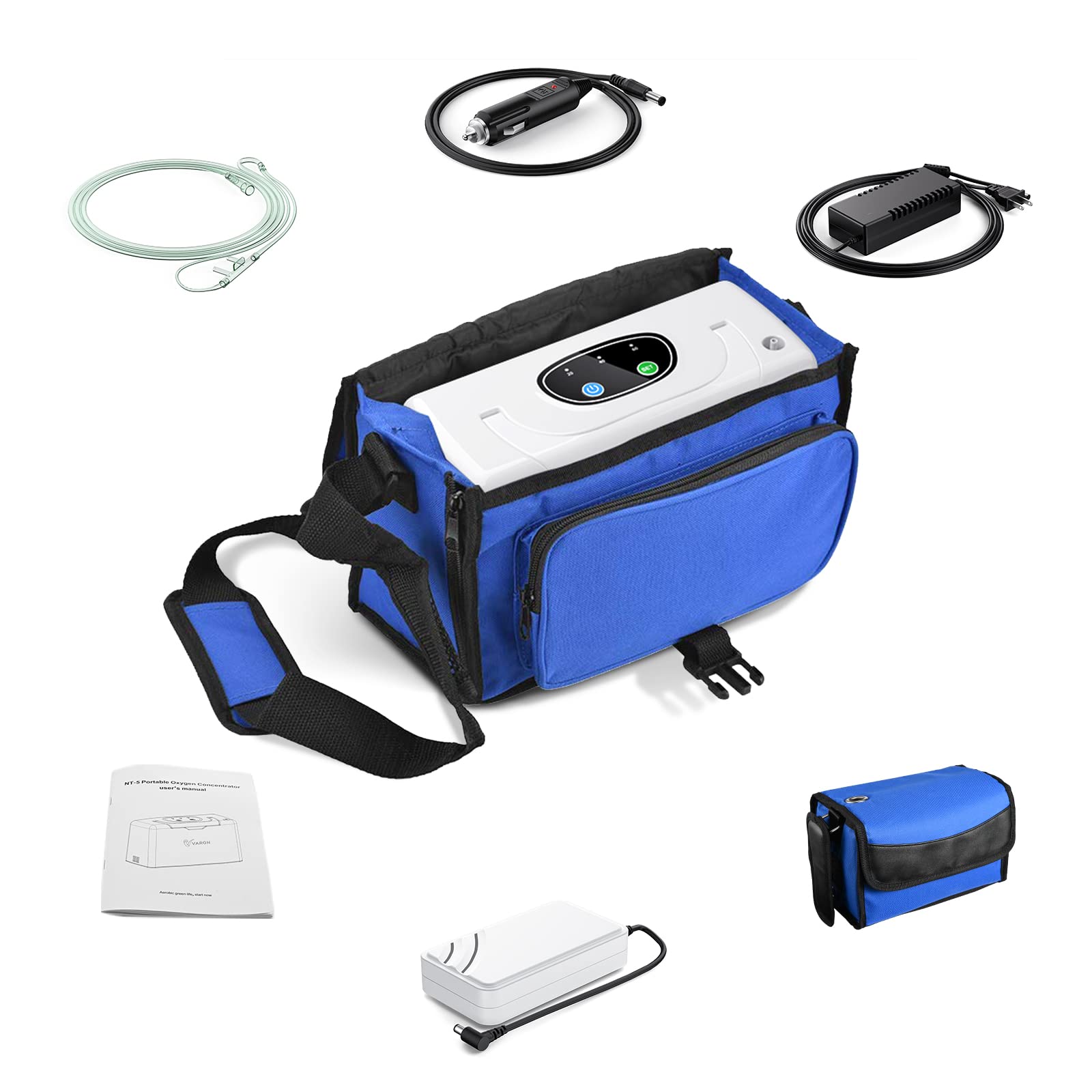Portable 3L Oxygen Generator Machine with Accessories - Lightweight Travel Oxygen Concentrator for Home & Outdoor Use - Includes Carrying Bag (33% Smaller) - Perfect for Travel, Camping & Emergency Oxygen Therapy