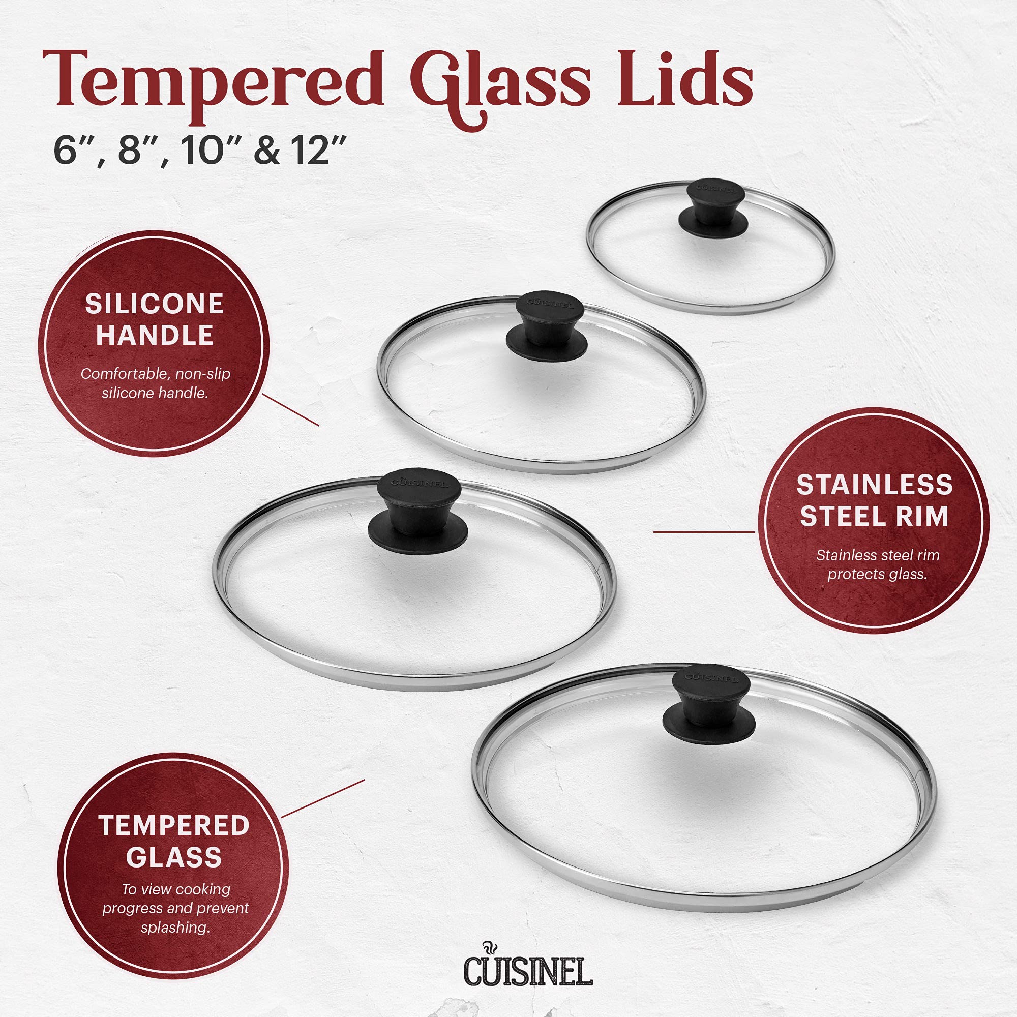 Cuisinel Cast Iron Skillets Set - 6