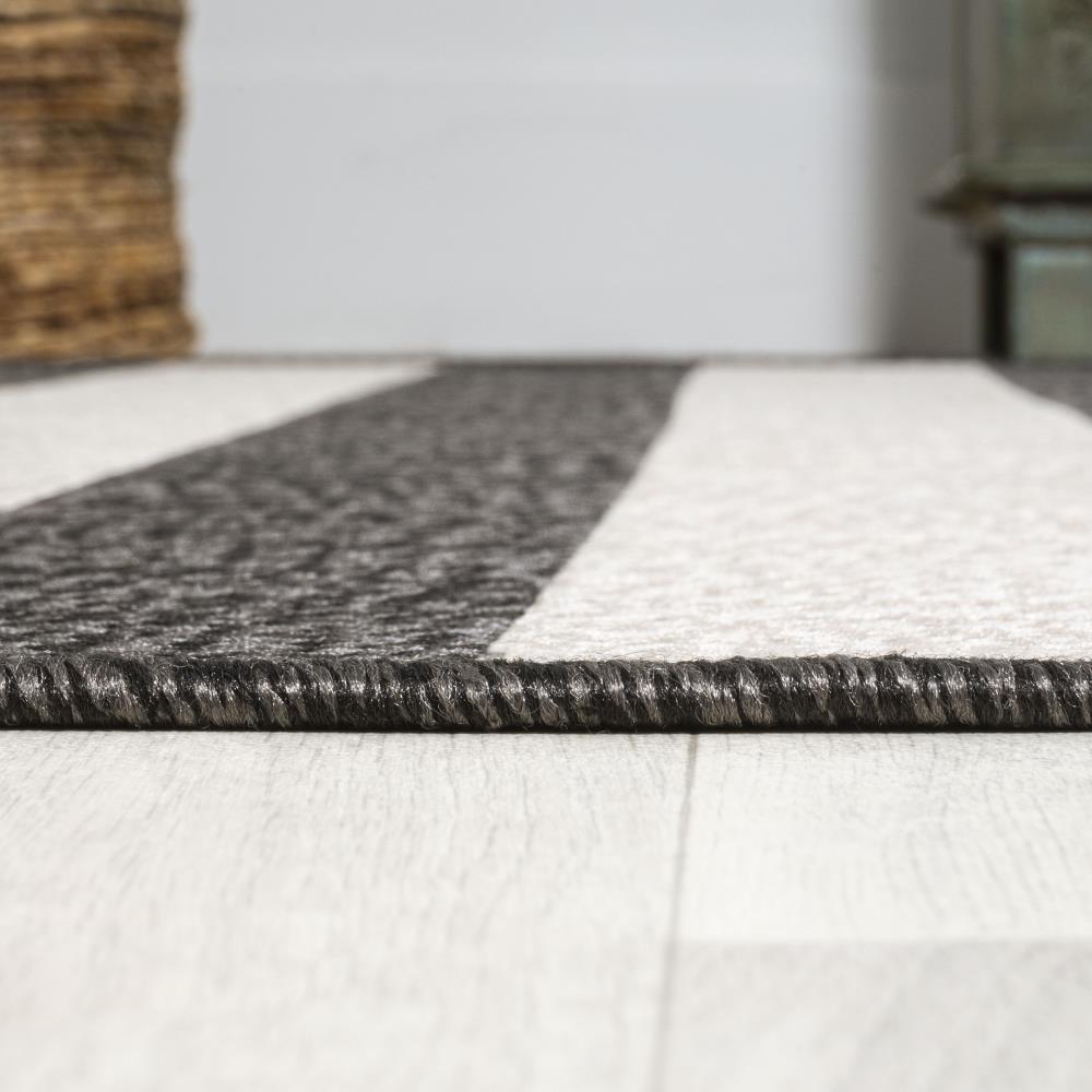 Negril Two-Tone Wide Stripe Indoor/Outdoor Area Rug - Durable & Stylish for Living Room, Patio, or Deck