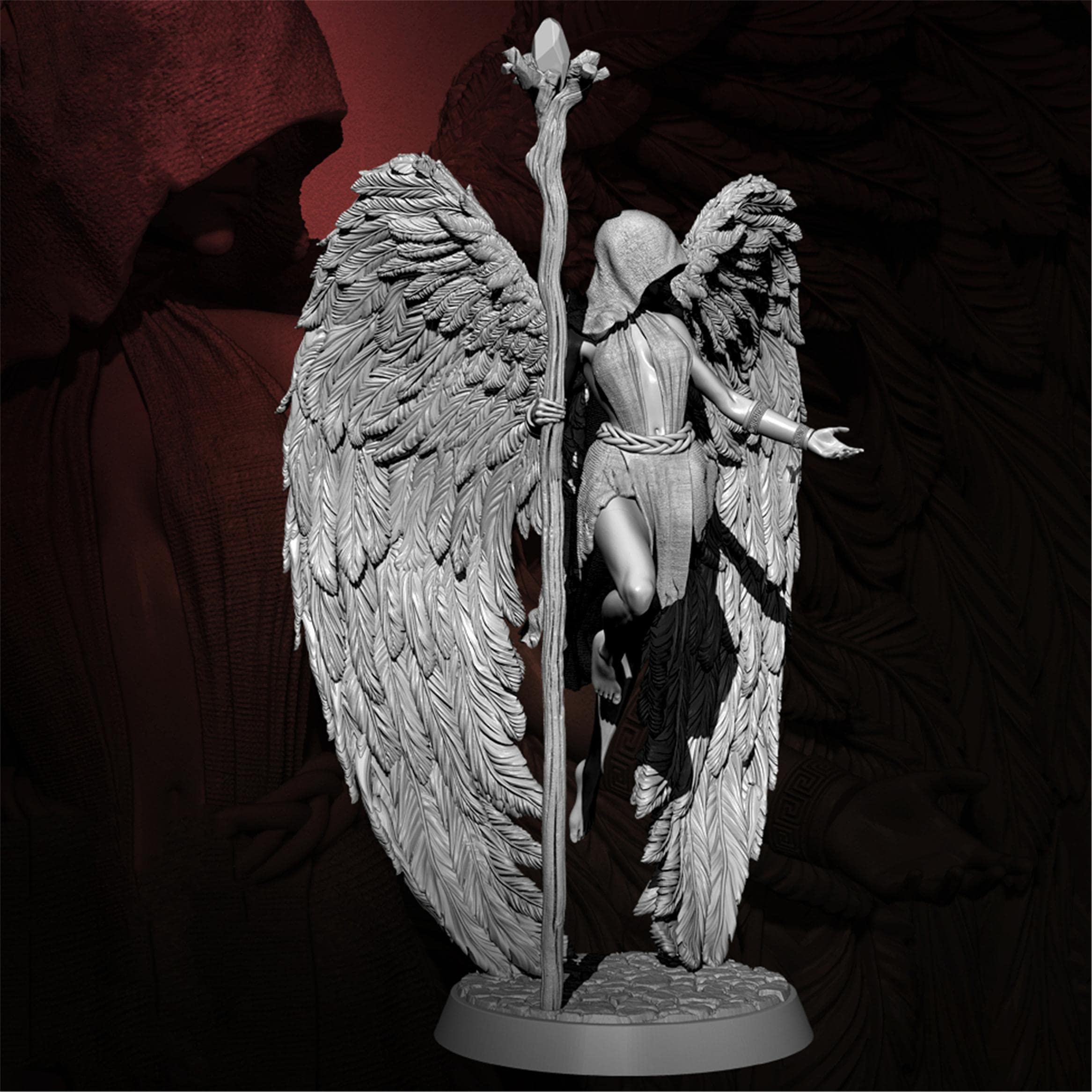 1/24 Scale Ancient Fantasy Female Mage Warrior Resin Model Kit - Unassembled & Unpainted Miniature Soldier Figure for Wargaming, D&D, Tabletop RPG, and Collectors (HD6-78) - Perfect for Painting, Customizing, and Display