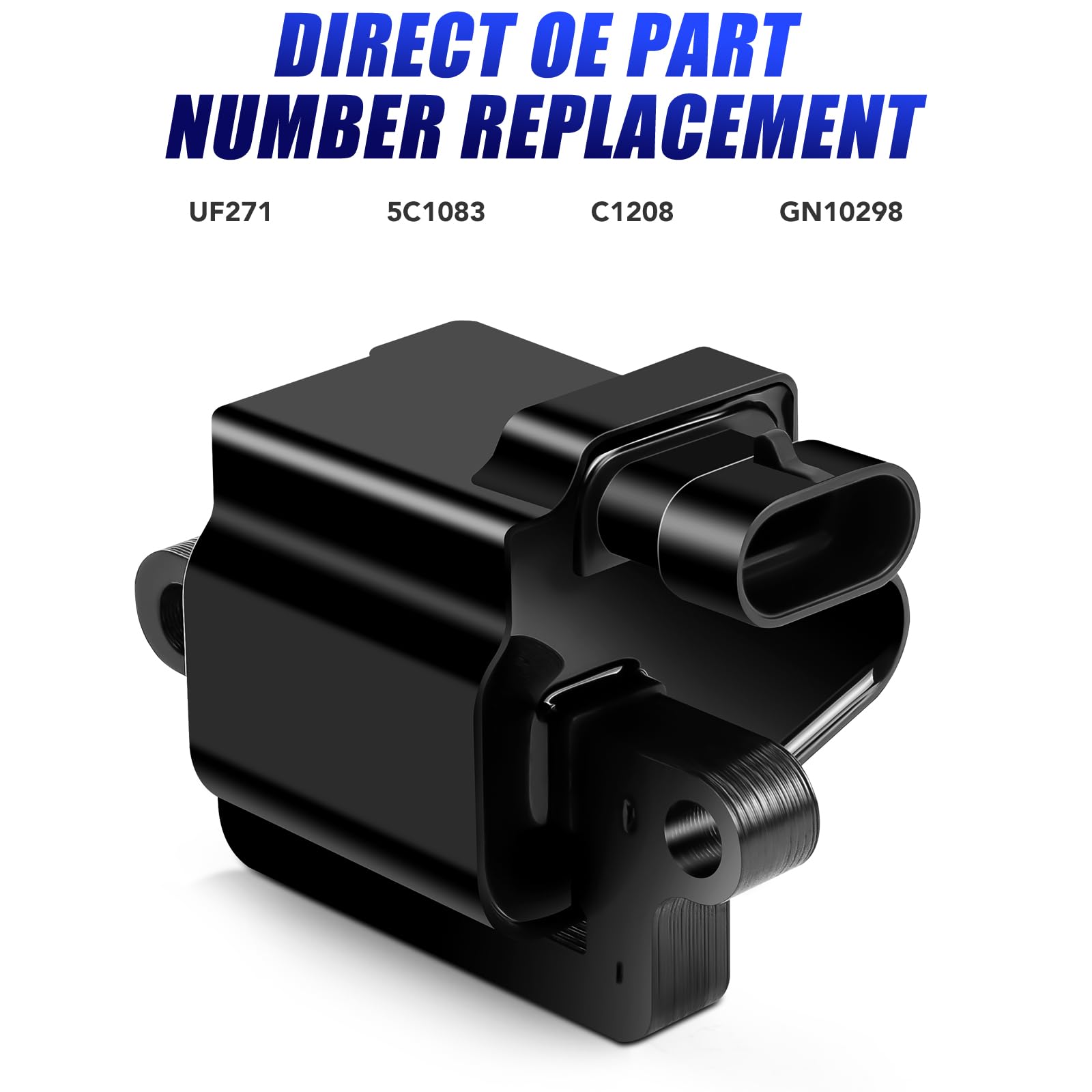 8-Piece Square Ignition Coil Set for Chevy Silverado Avalanche Suburban Tahoe GMC Sierra Yukon 1500 Escalade (2000-2007) - Compatible with 4.8L 5.3L 6.0L V8 Engines, Replaces UF271 D581 - Perfect for Engine Performance Upgrades & Maintenance