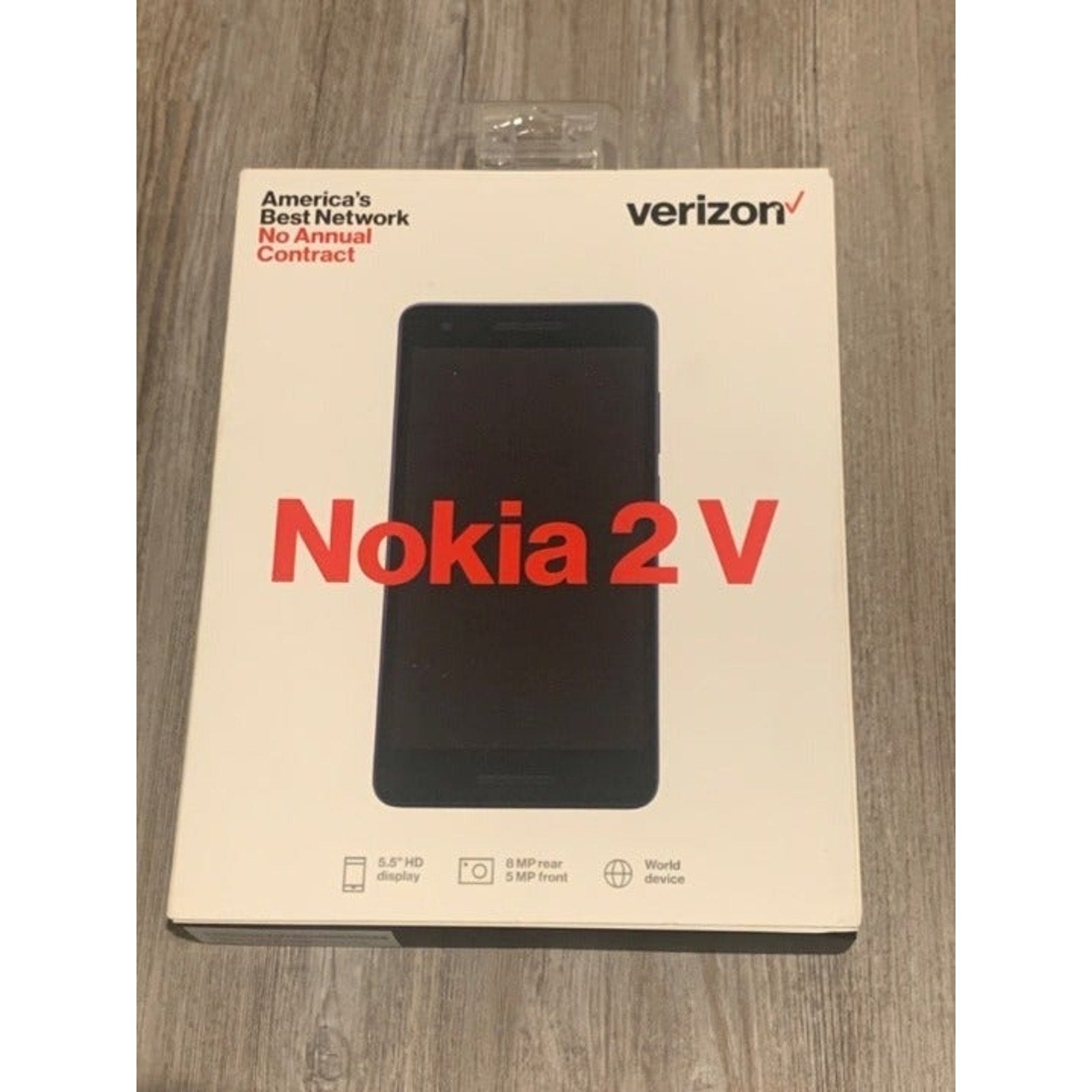 Nokia 2 V Unlocked Smartphone - 8GB Storage, Blue Silver - Verizon & GSM Compatible - Perfect for Travel & Business Use