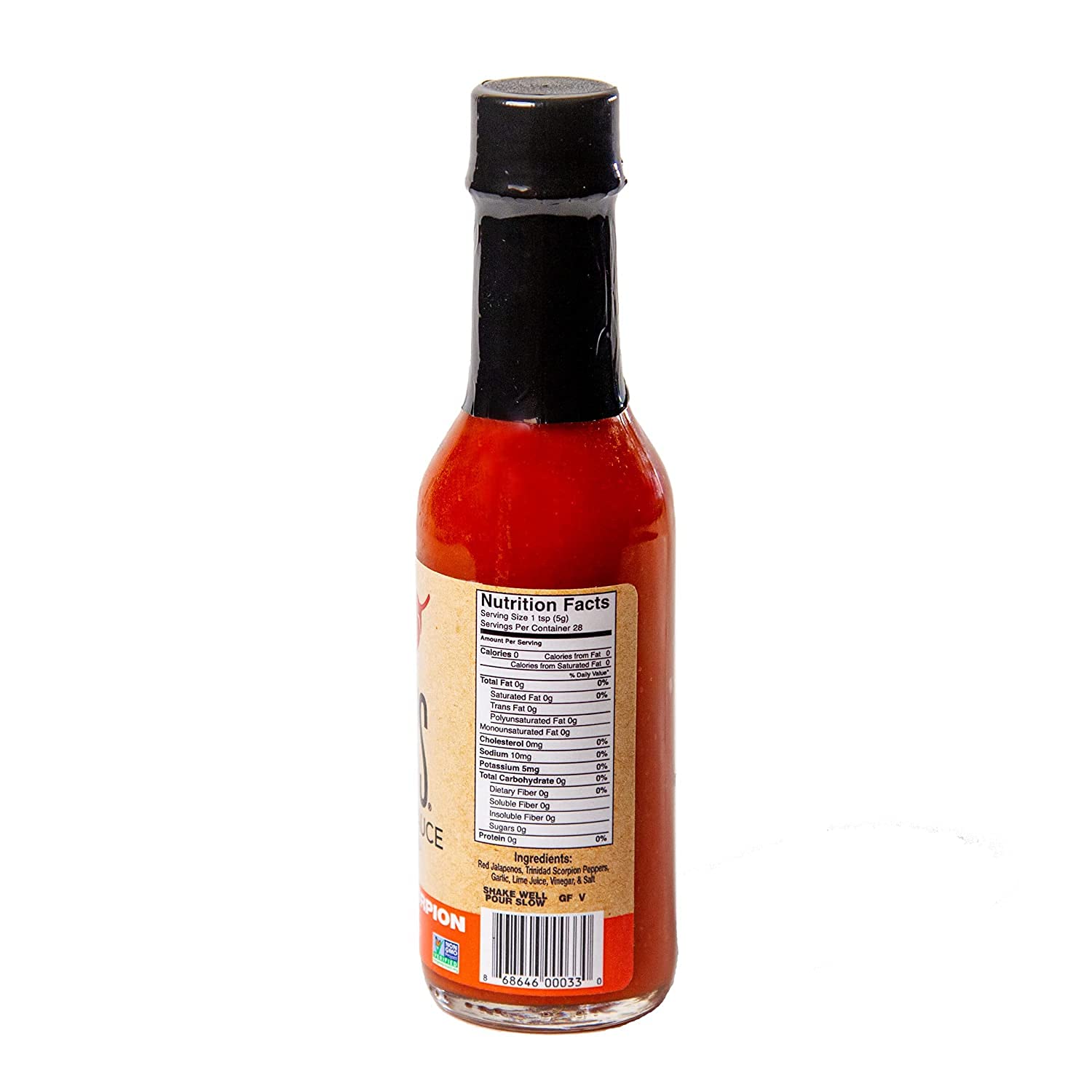 Lola's All Natural Trinidad Scorpion Hot Sauce - 5 oz Bottle (Pack of 3) - Extreme Heat Ghost Pepper Sauce for Tacos, Wings & BBQ - Gluten Free & Vegan Friendly