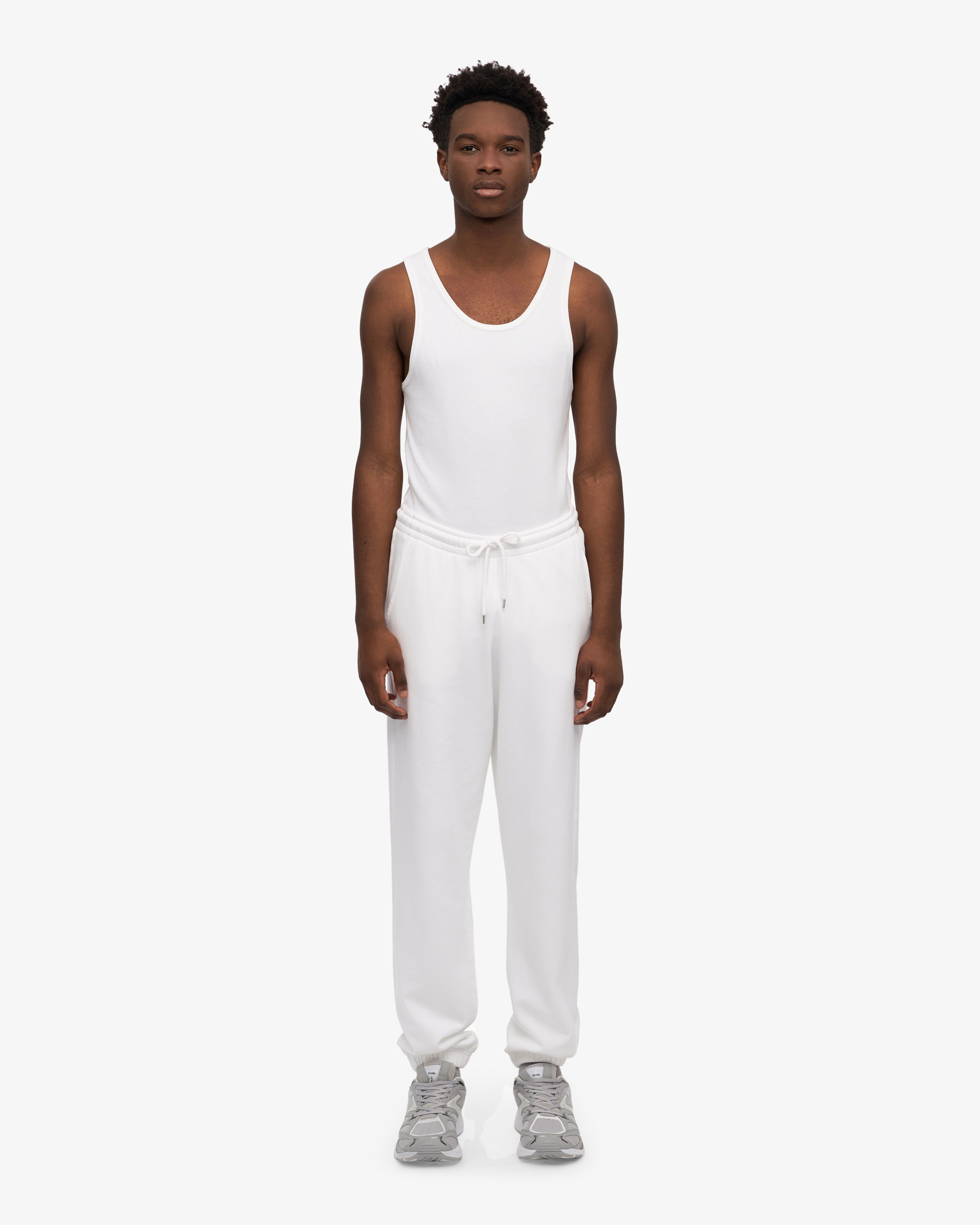Organic Cotton Sweatpants for Women - Soft & Comfortable Joggers - Optical White - Perfect for Yoga, Lounge & Casual Wear