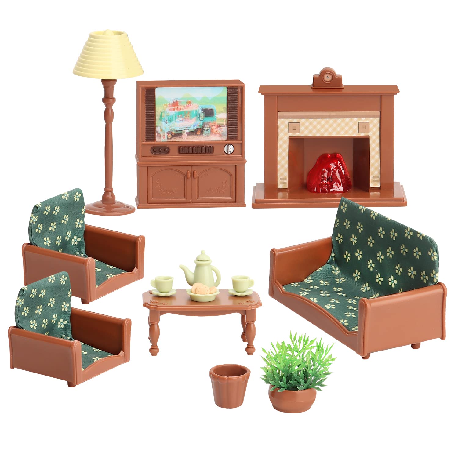 **Miniature Dollhouse Furniture Set for Kids - Pretend Play Living Room Accessories for Boys & Girls Ages 3+ | Perfect for Imaginative Play & Tiny Home Decor**