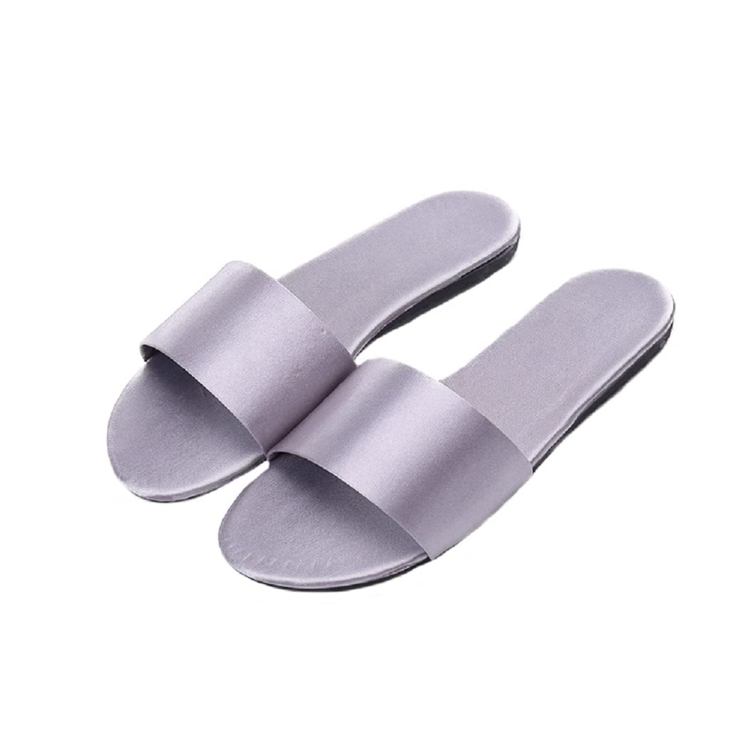 HANDKEI Women's Summer Satin Slippers - Breathable Indoor Flat Sandals for Home, Spa, and Relaxation | Comfortable House Shoes for Women