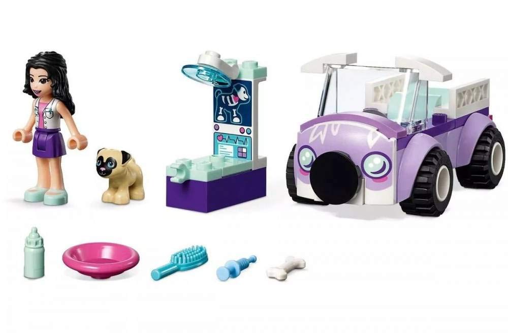 LEGO Friends Emma’s Mobile Vet Clinic 41360 Building Kit for Kids Ages 4+ (50 Pieces) – Creative Play Vet Toy for Preschoolers & Animal Lovers, Perfect for Birthday Gifts & Pretend Play